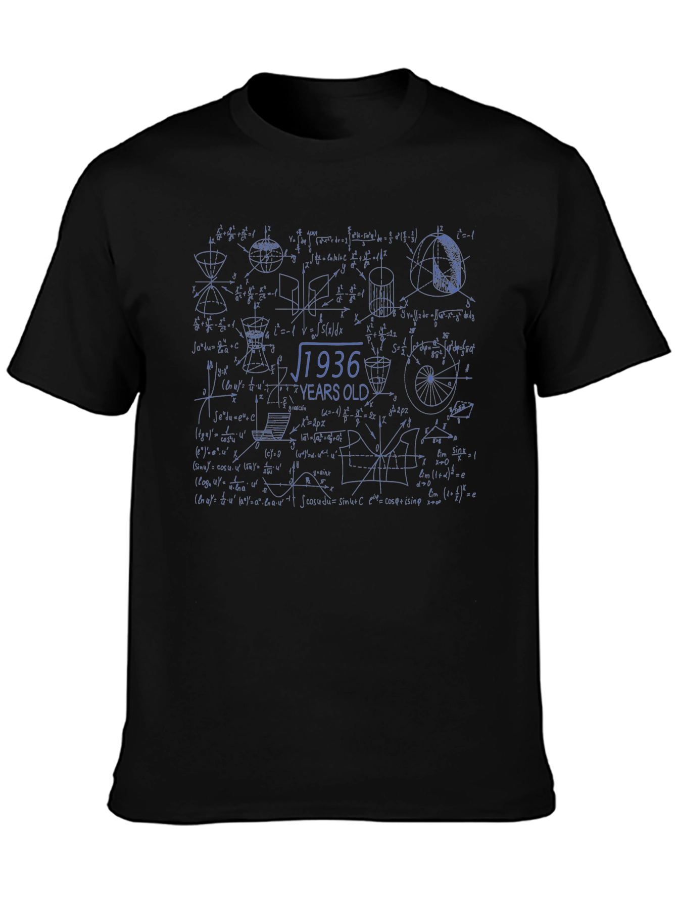 Black Math Equation Birthday T-Shirt view 3