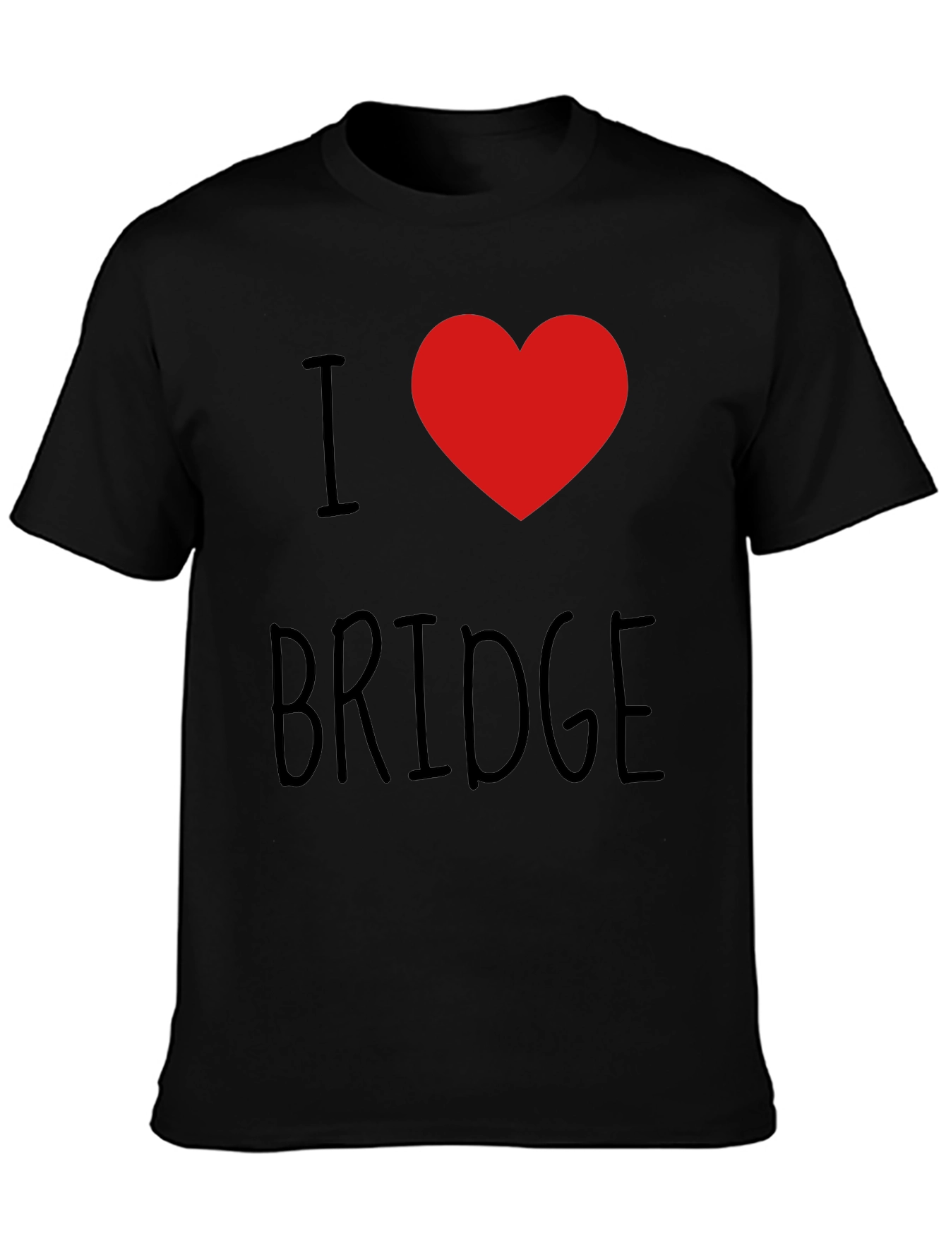 Black I Heart Bridge - Men's Graphic Tee view 3