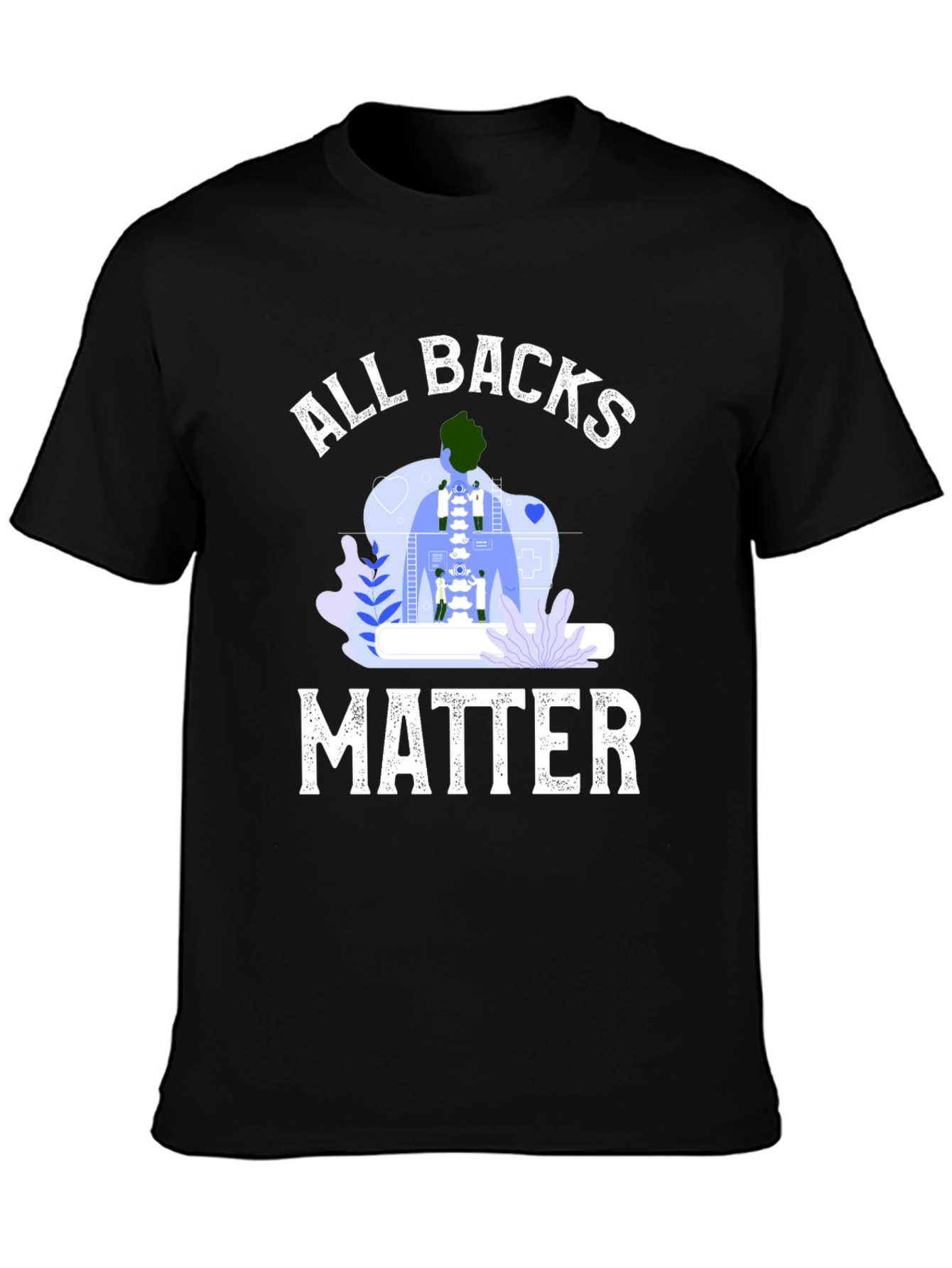 All Backs Matter T-Shirt Chiropractic Spine Tee - 3