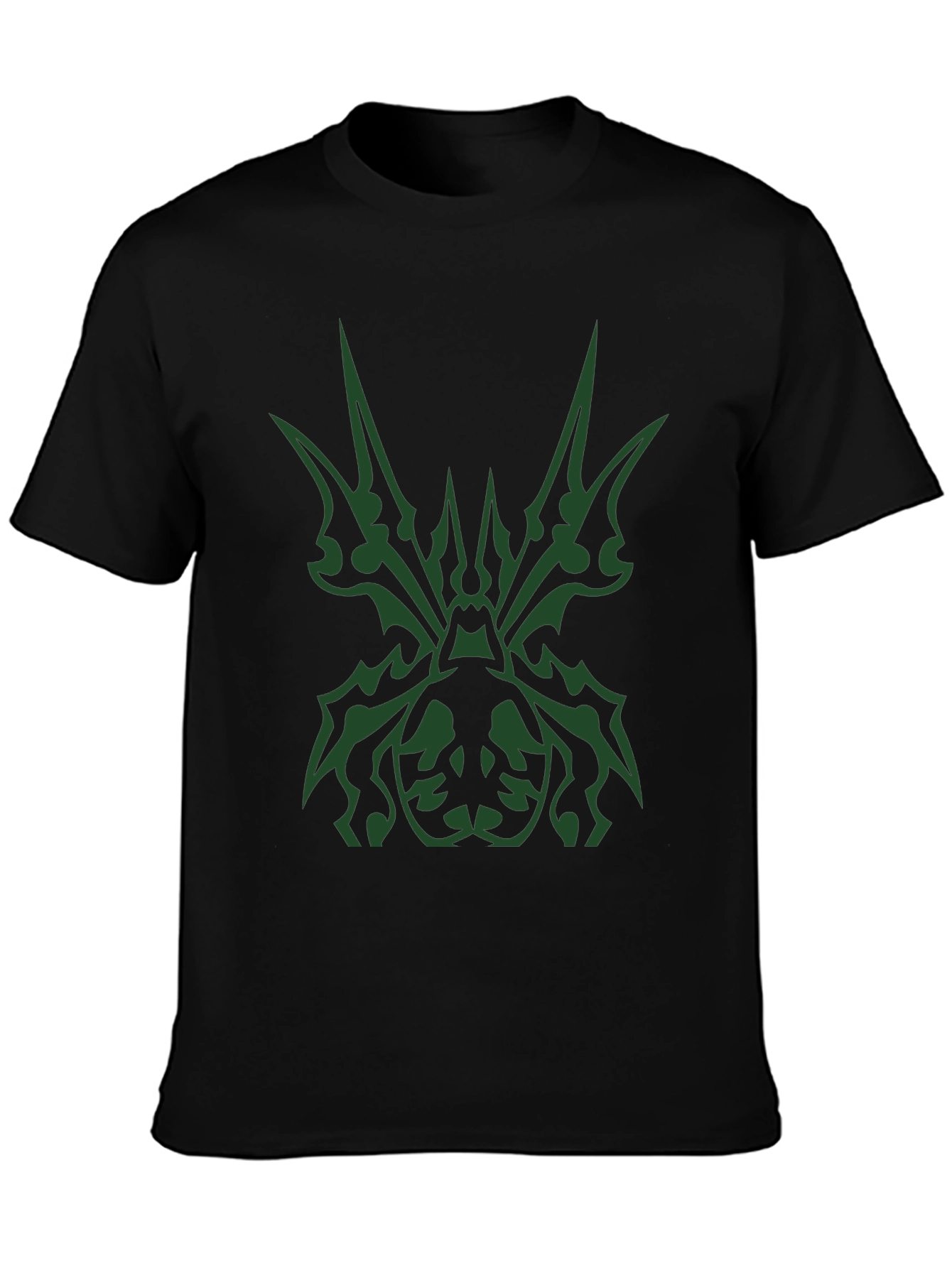 Black Tribal Spider Graphic Black T-Shirt view 3
