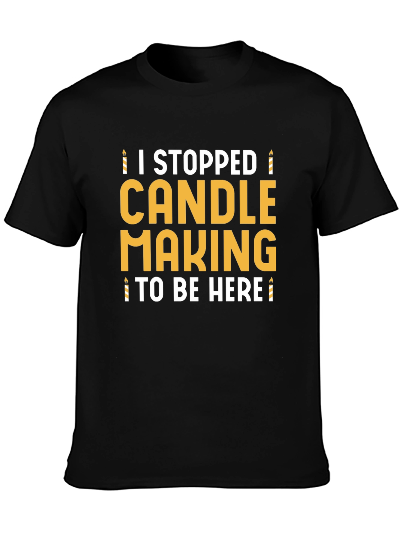 Black Candle Making Funny Graphic T-Shirt view 3