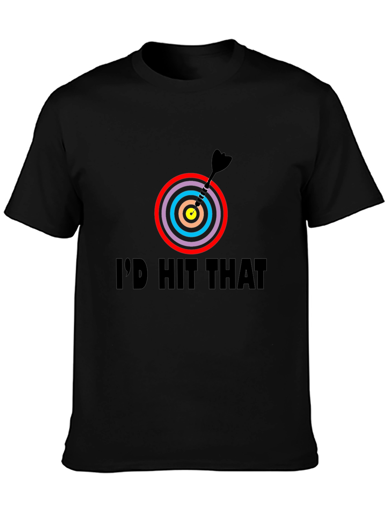 Black I'd Hit That Dartboard Graphic Tee view 3
