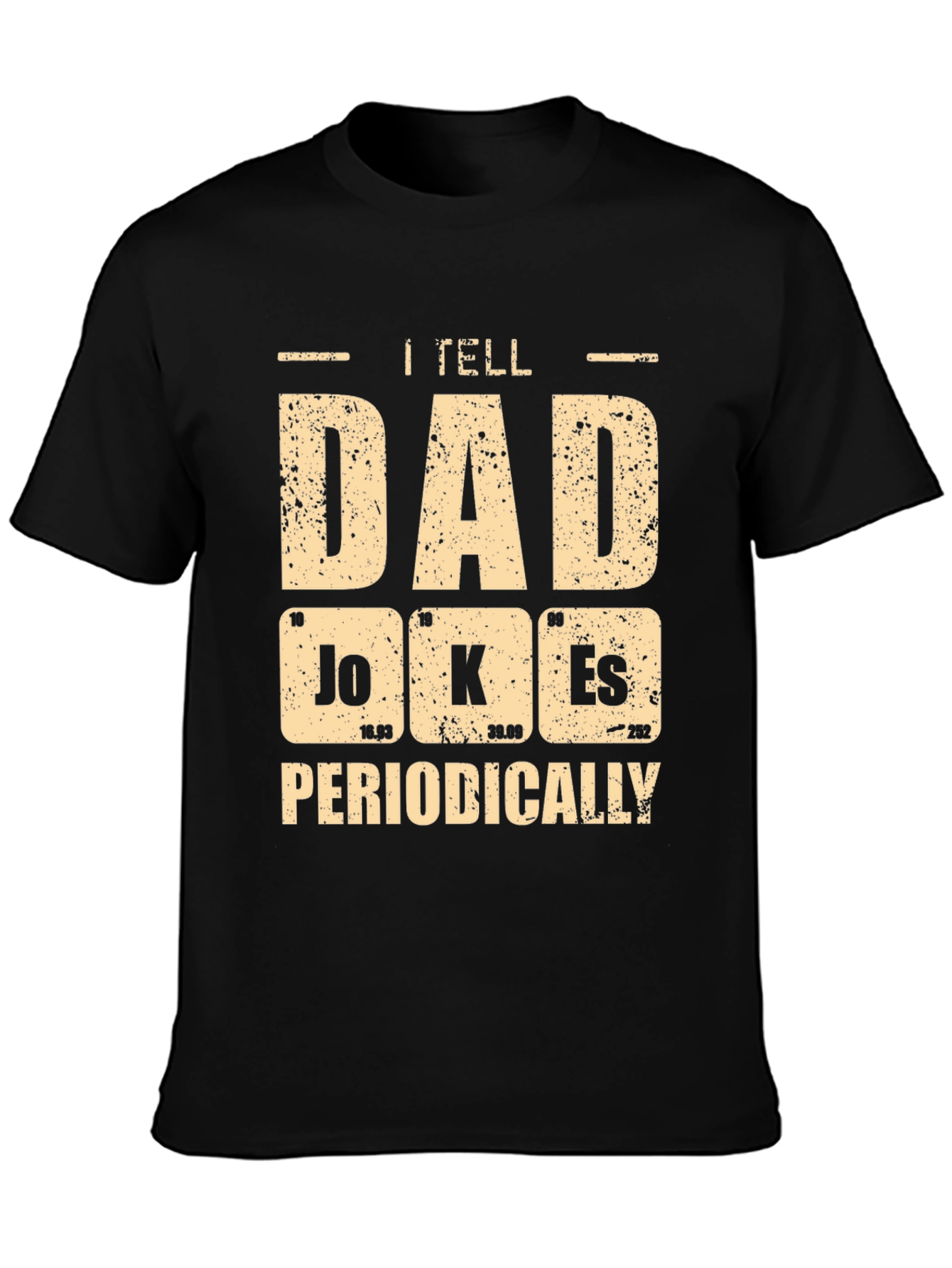 Black Dad Jokes Periodically T-Shirt view 3