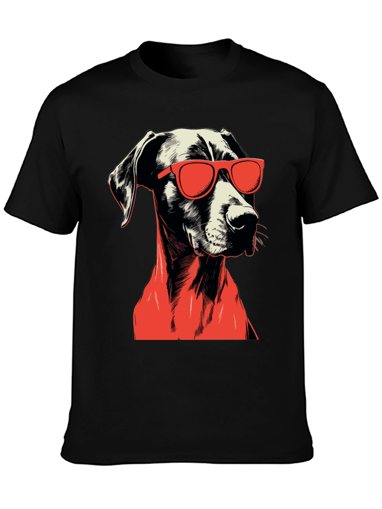 Black Cool Dog Graphic Tee - Black view 3