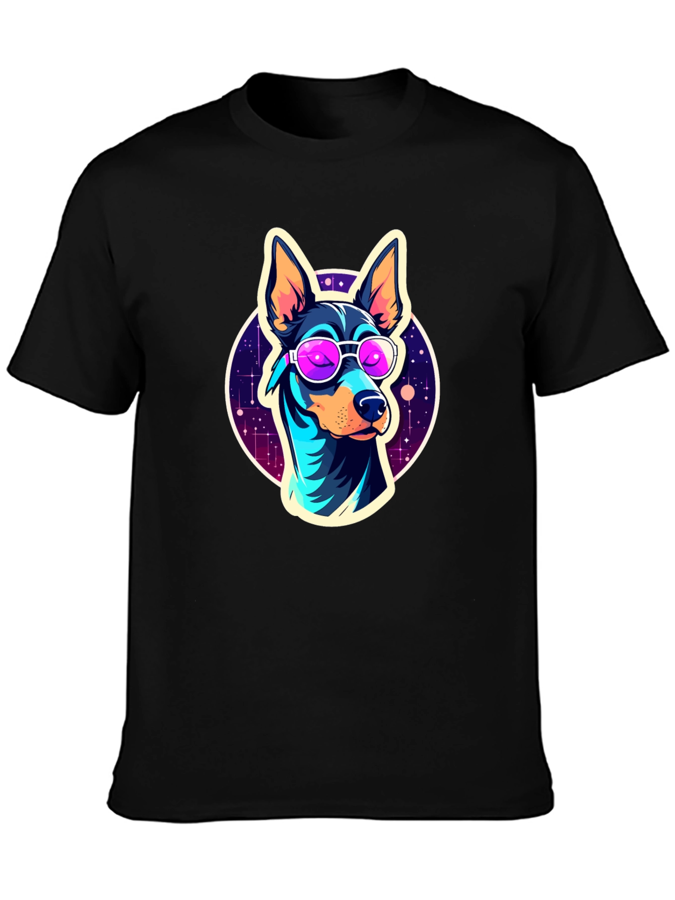 Black Cool Dog T-Shirt view 3