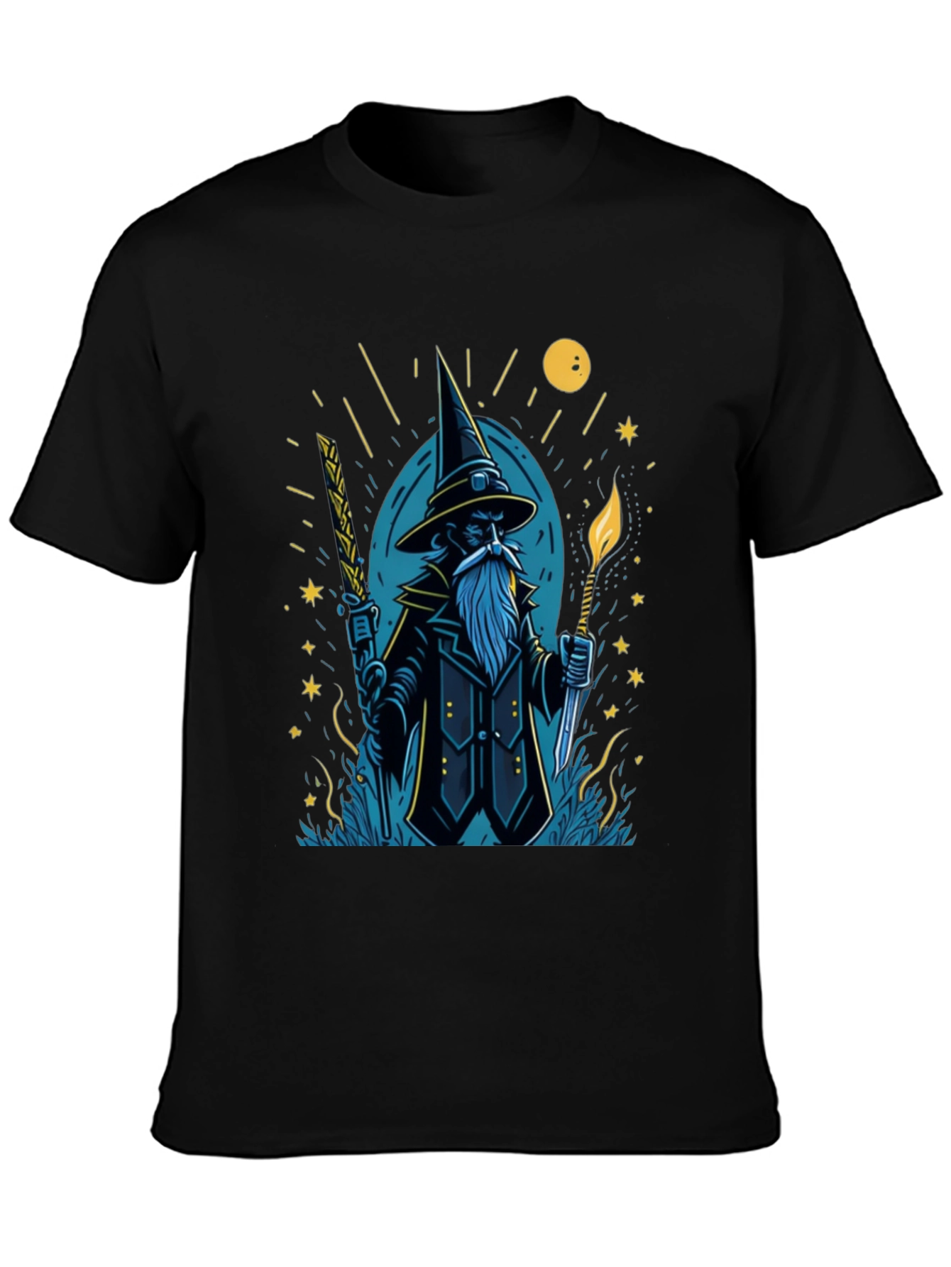 Black Wizard Graphic Tee - Magical Style view 3