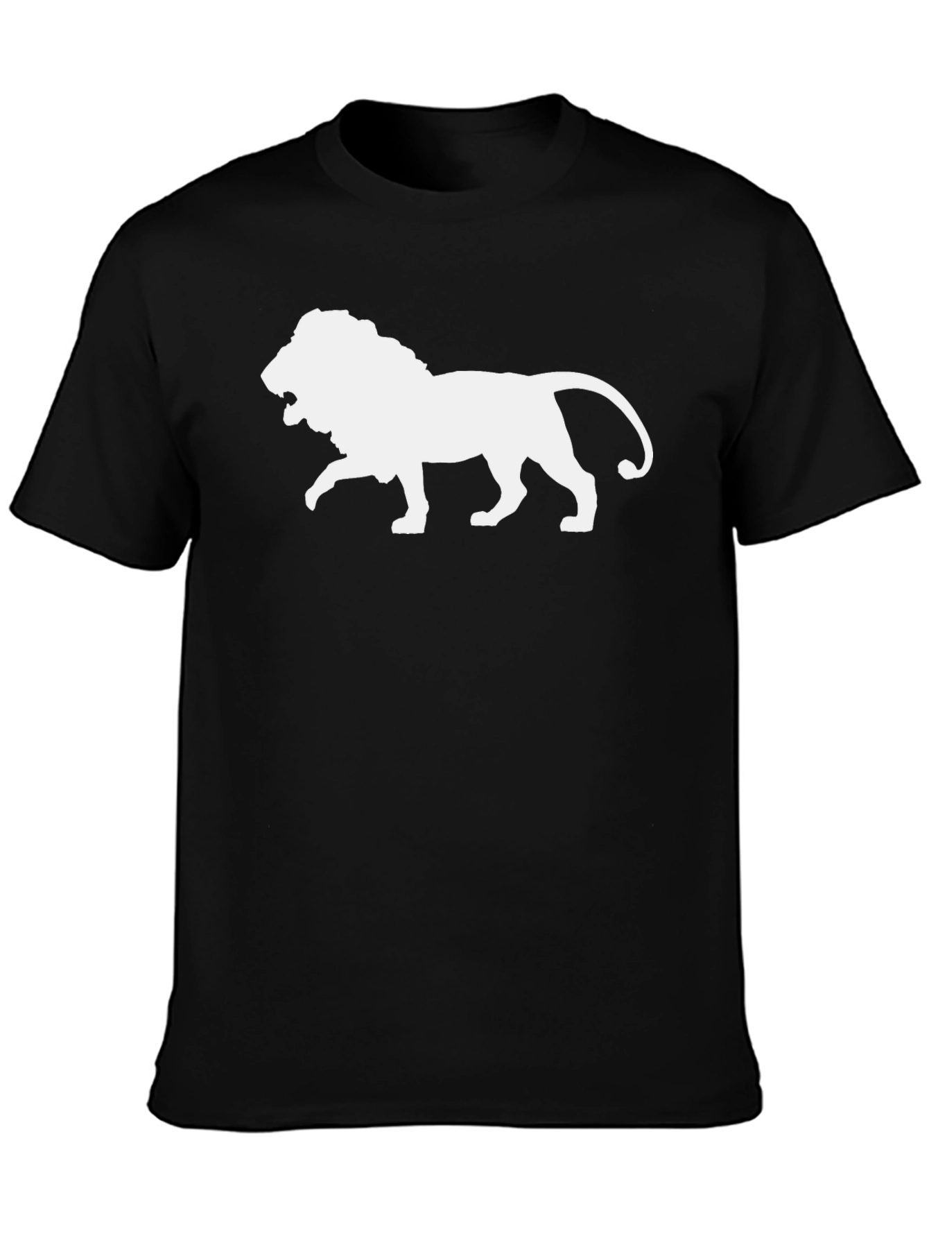 Black Lion Graphic Black T-Shirt, Men's Fashion view 3