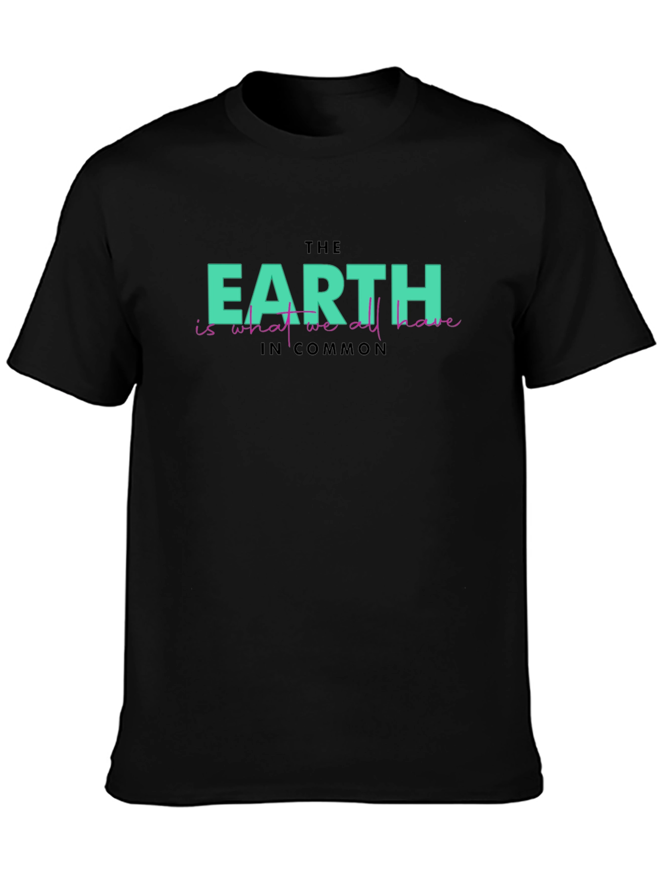 Black Earth Commonality Graphic Tee - Eco-Friendly Statement Shirt view 3