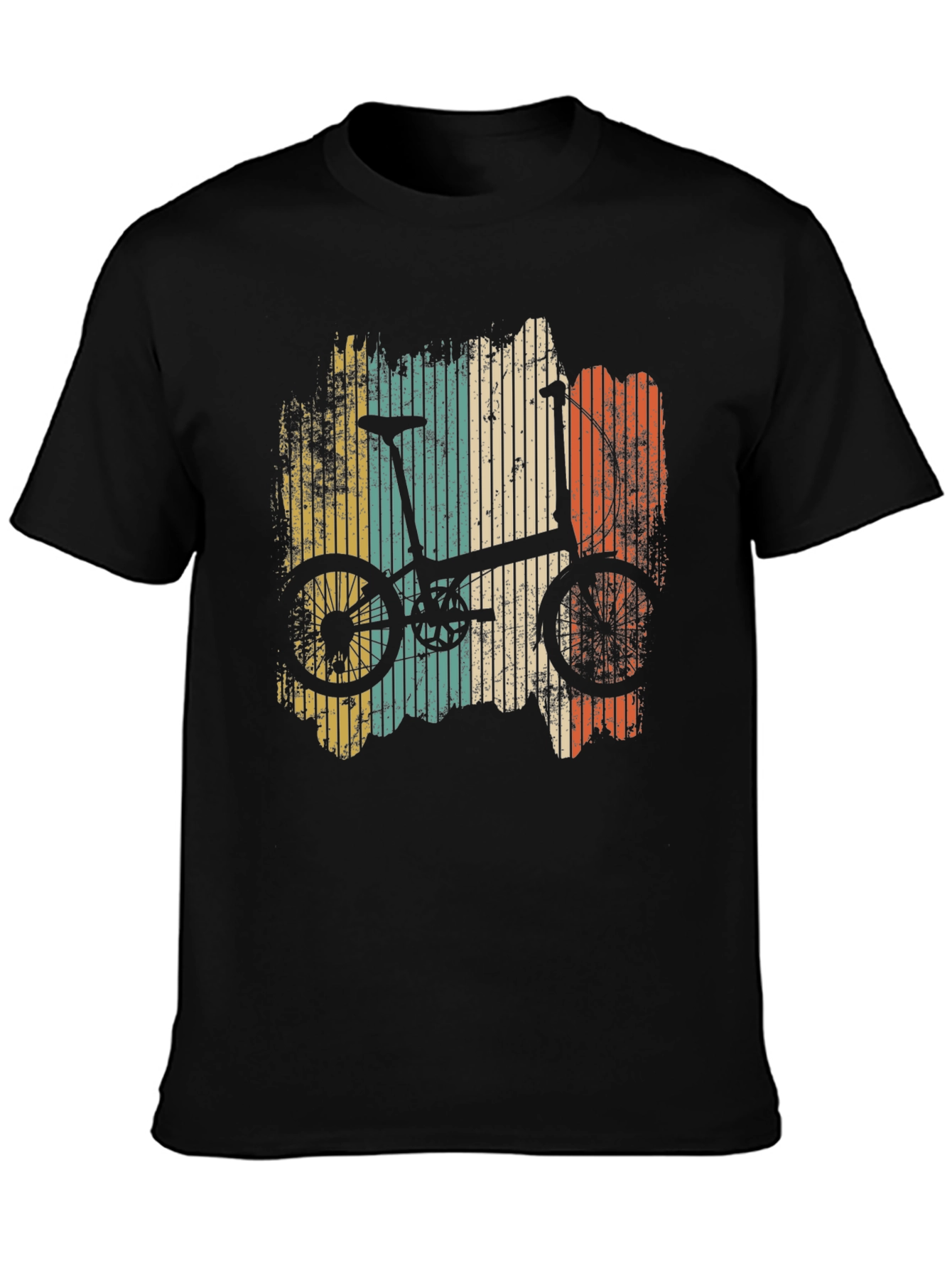 Black Vintage Bicycle Graphic Tee - Black T-Shirt view 3
