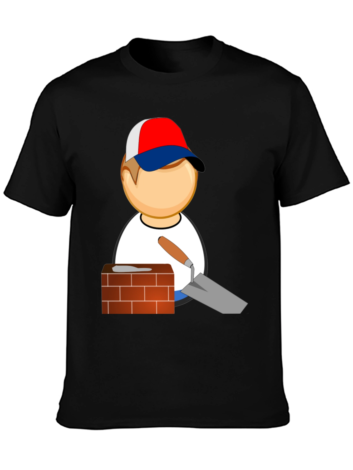 Black Masonry T-Shirt - Bricklayer Graphic Tee view 3