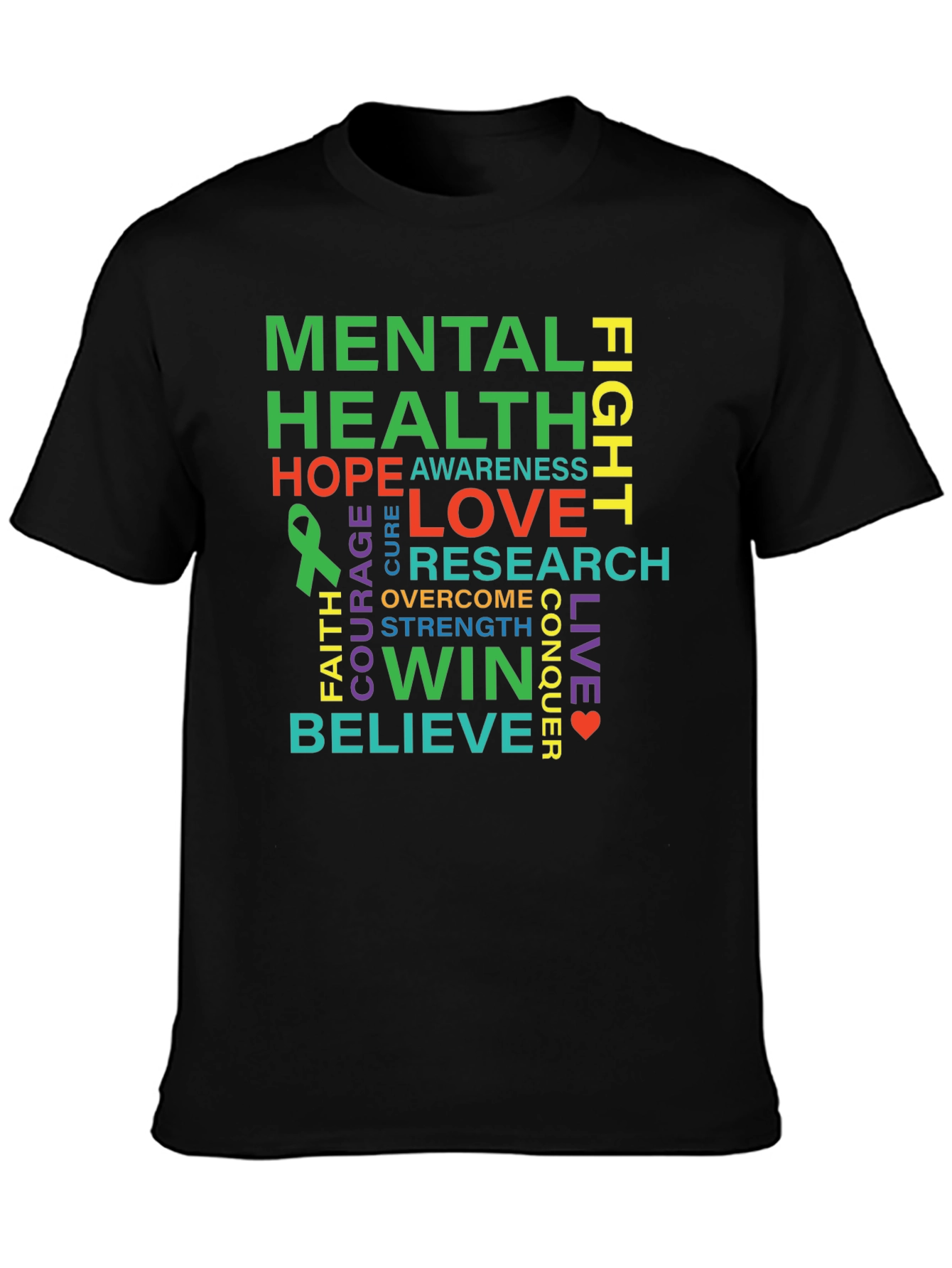 Black Mental Health Awareness T-Shirt view 3