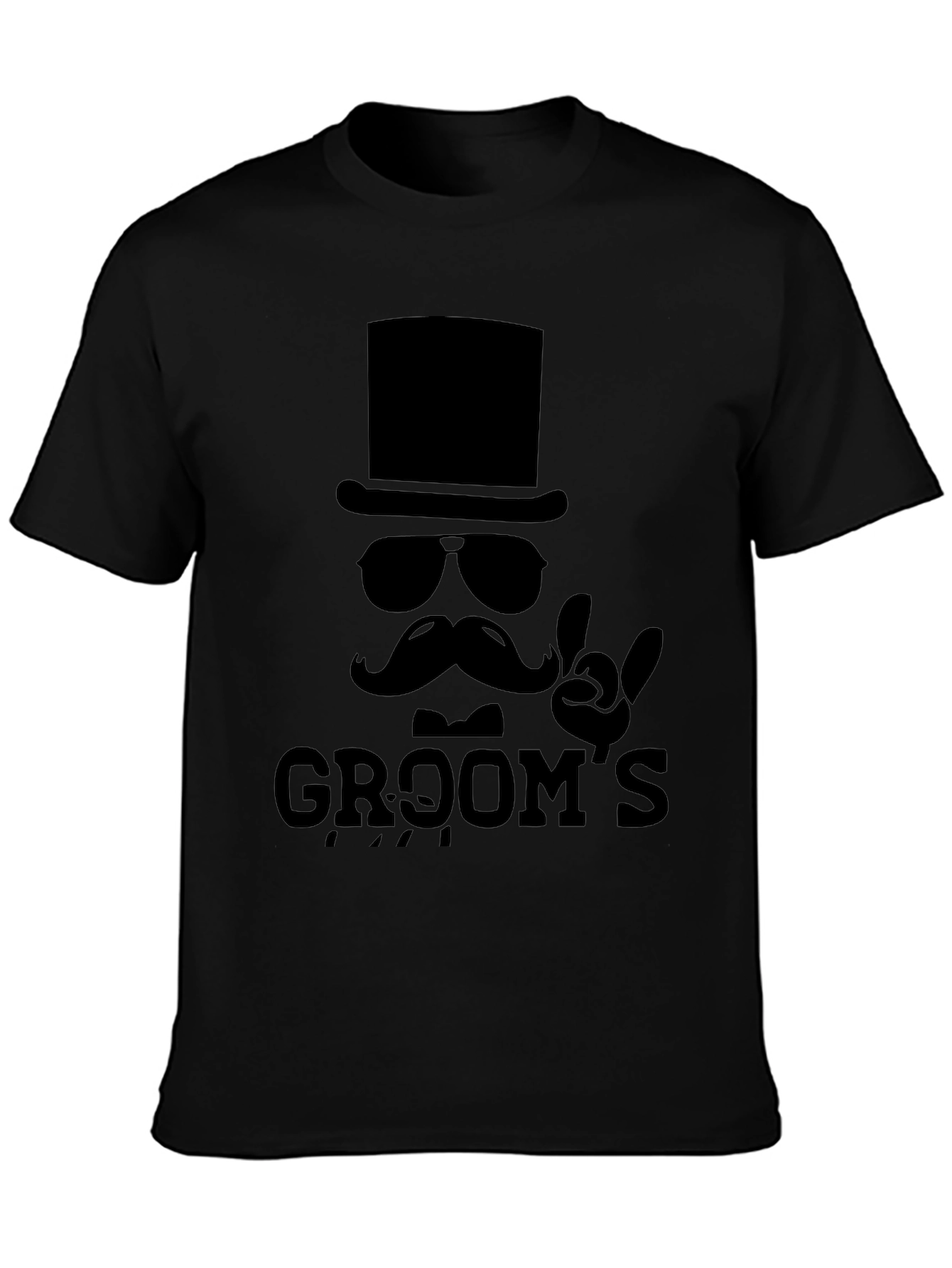 Black Groom's Rock & Roll Wedding T-Shirt view 3