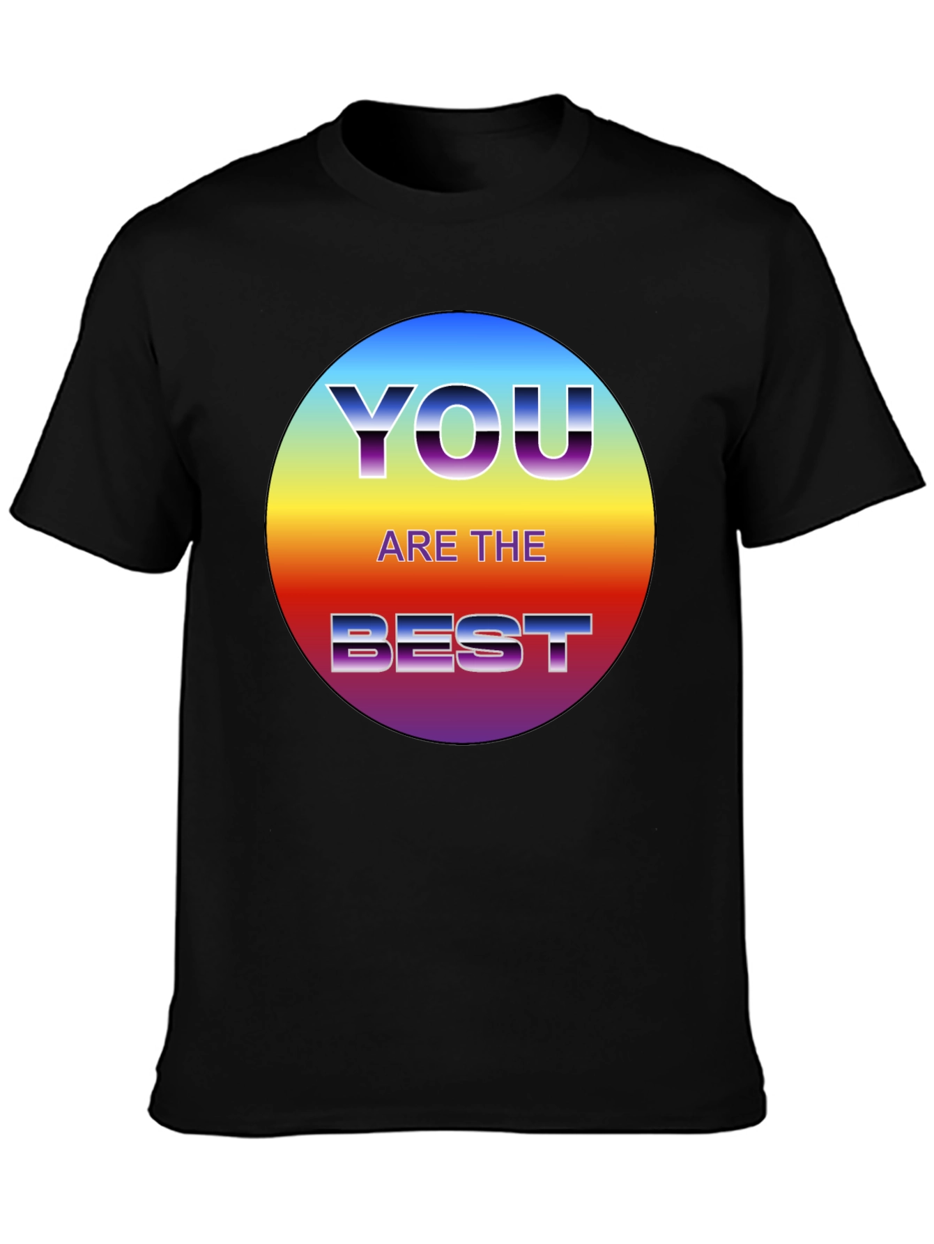 Black You Are The Best Graphic T-Shirt - Black view 3