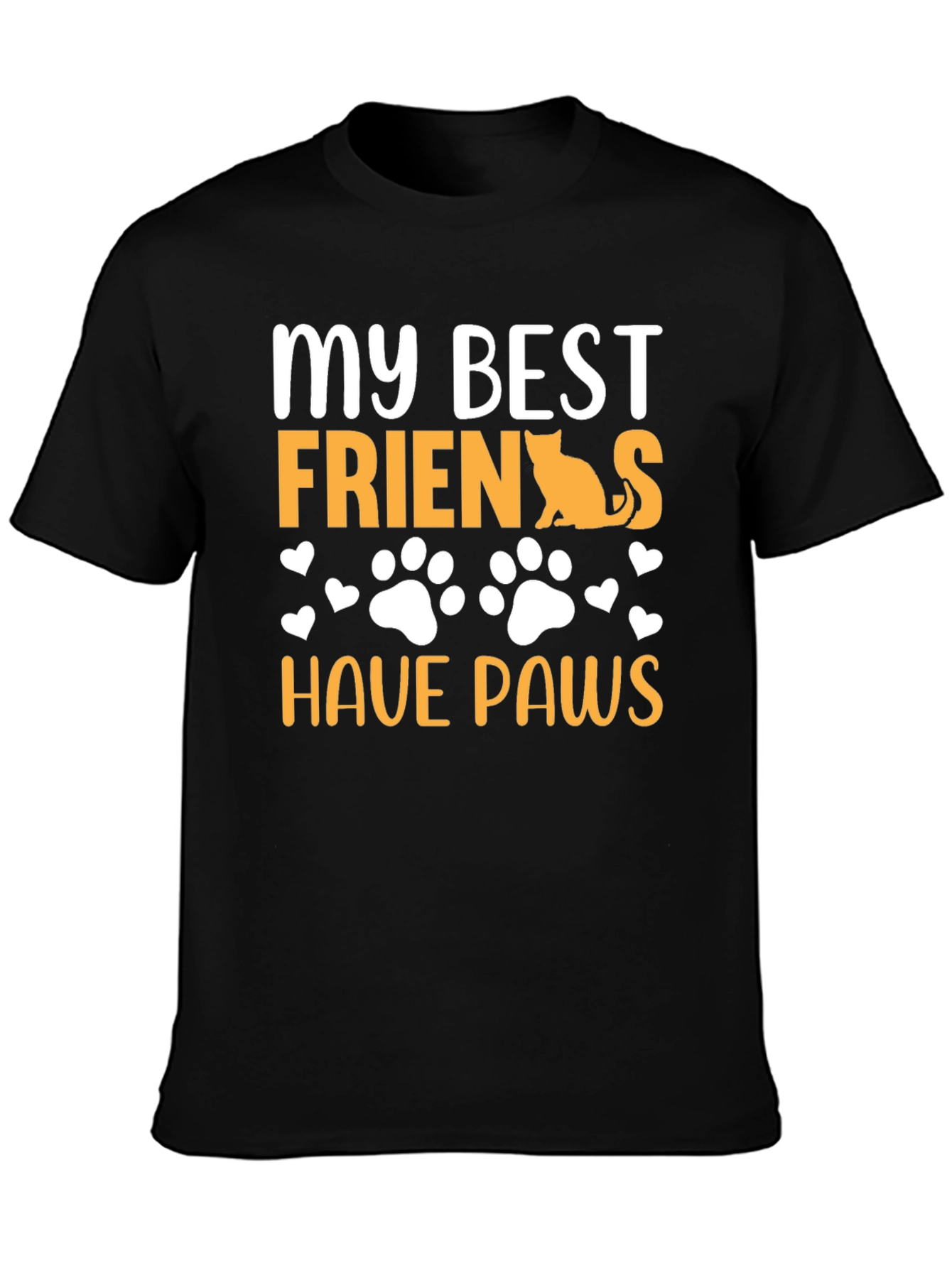 Black My Best Friends Have Paws Graphic Tee view 3