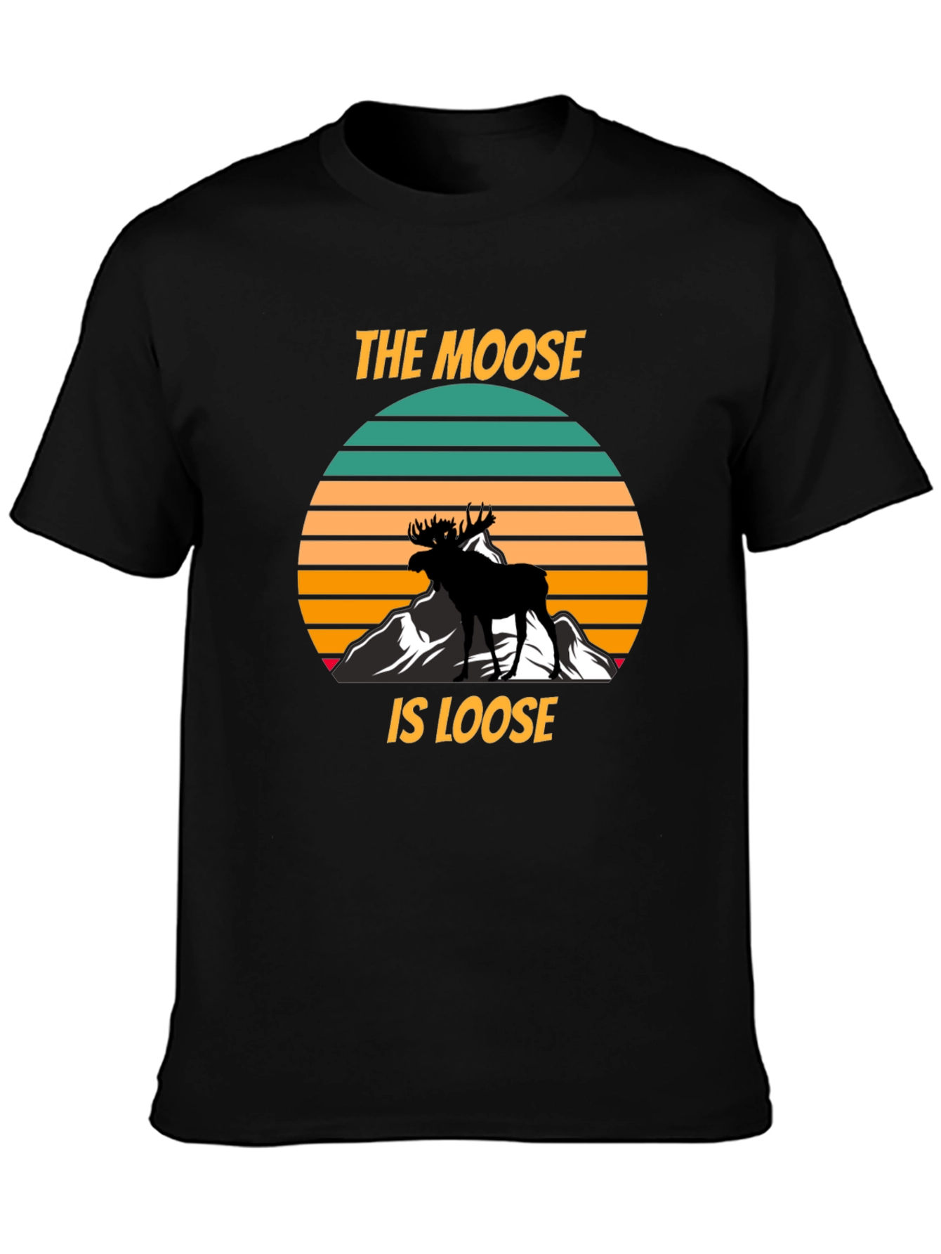 Black The Moose Is Loose Black Graphic T-Shirt view 3