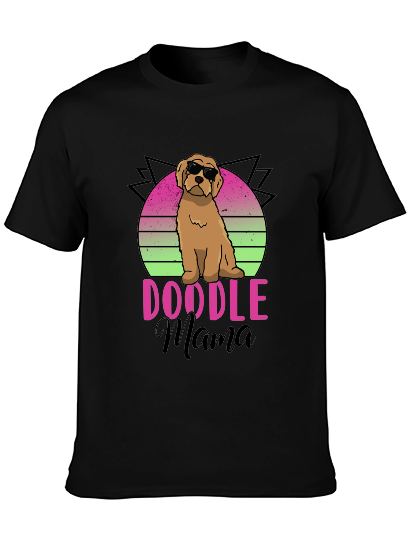 Black Doodle Mama T-Shirt - Cute Dog Lover Tee view 3