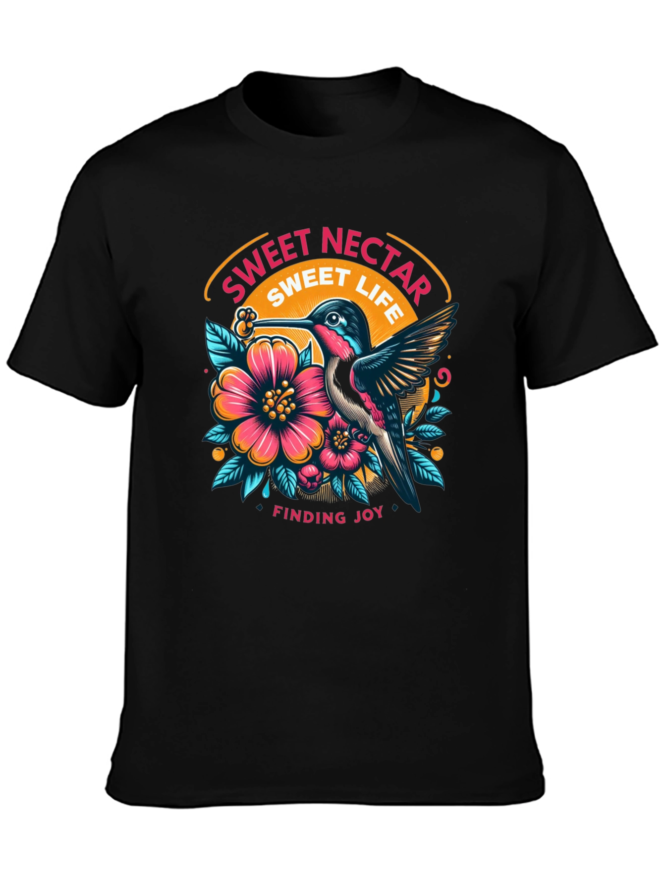 Black Sweet Nectar Life Graphic Tee - Finding Joy view 3