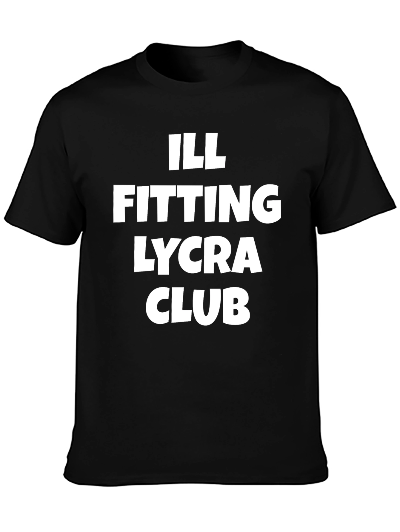 Black Ill Fitting Lycra Club Graphic T-Shirt view 3