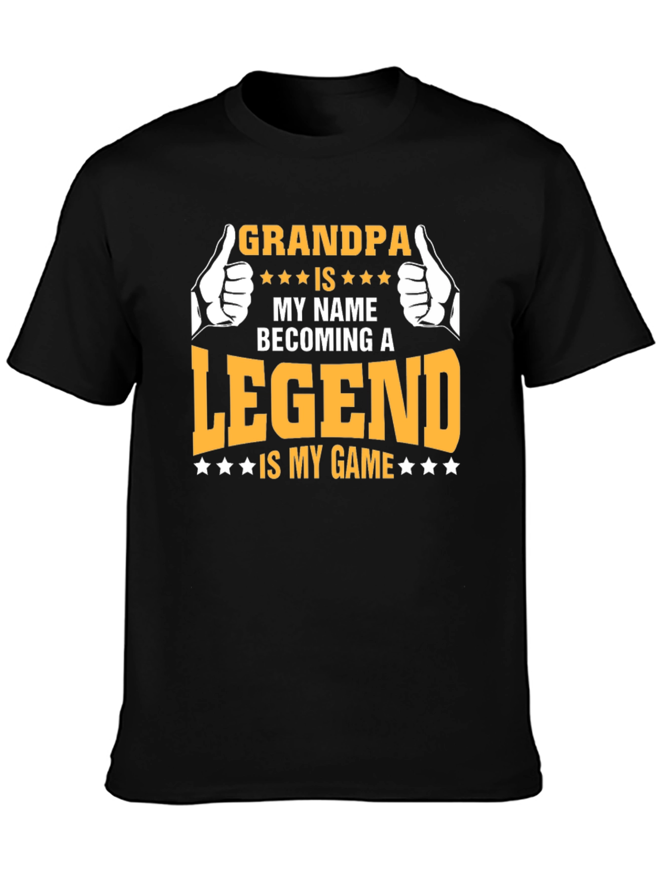 Black Grandpa Legend T-Shirt: Cool Gift for Grandfathers view 3