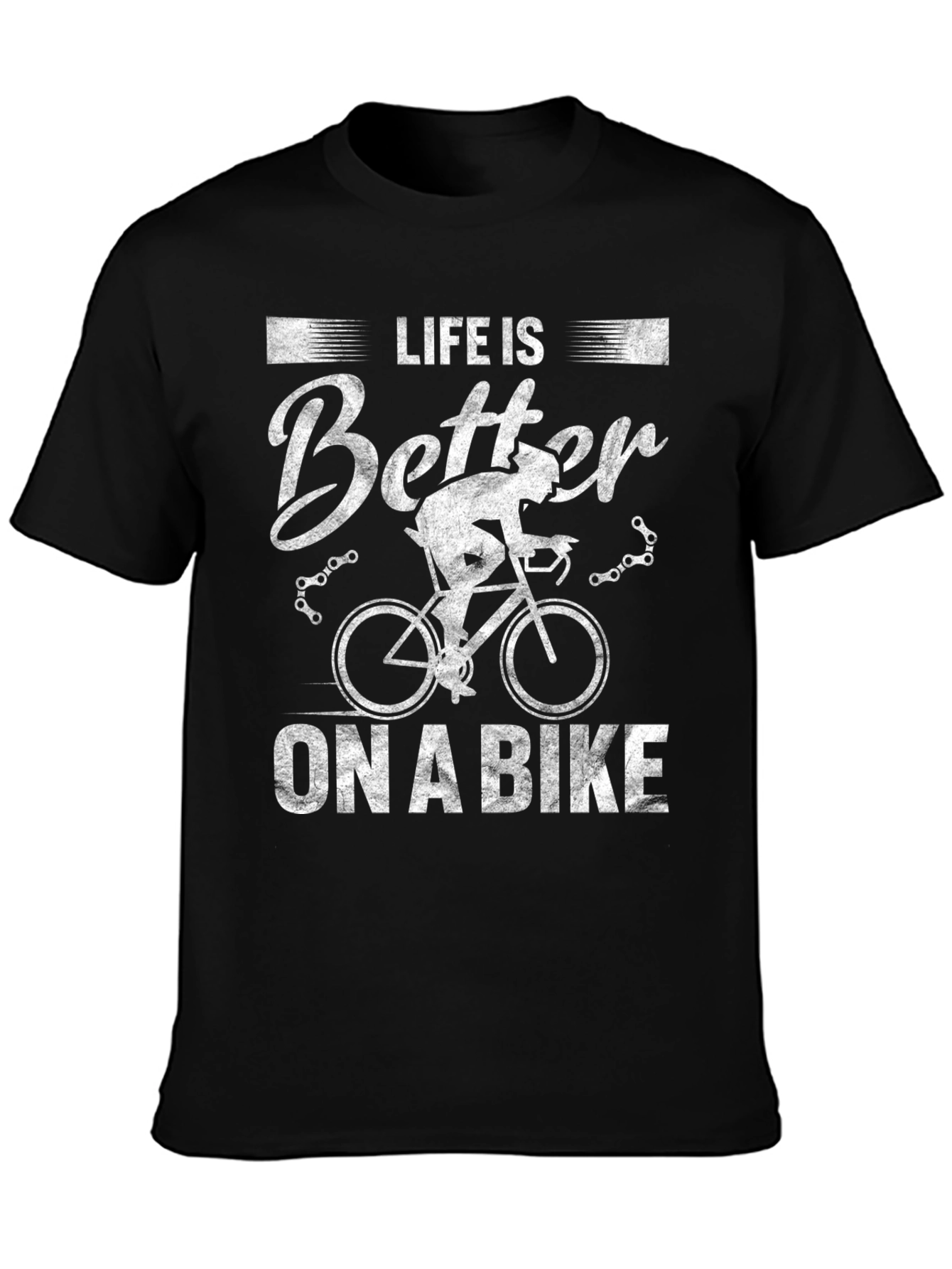 Black Life is Better on a Bike T-Shirt view 3