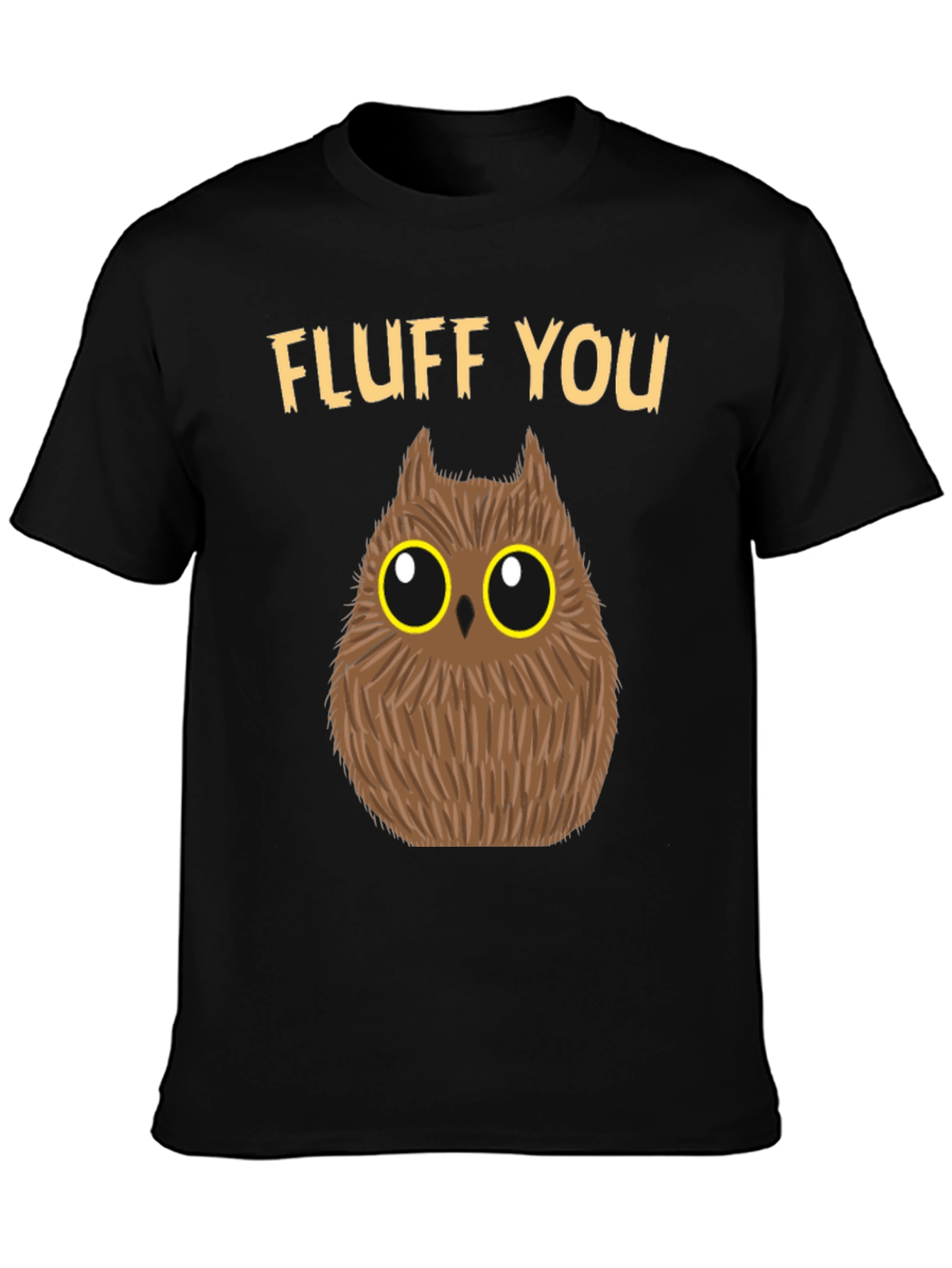 Black Fluff You Owl Graphic Tee view 3