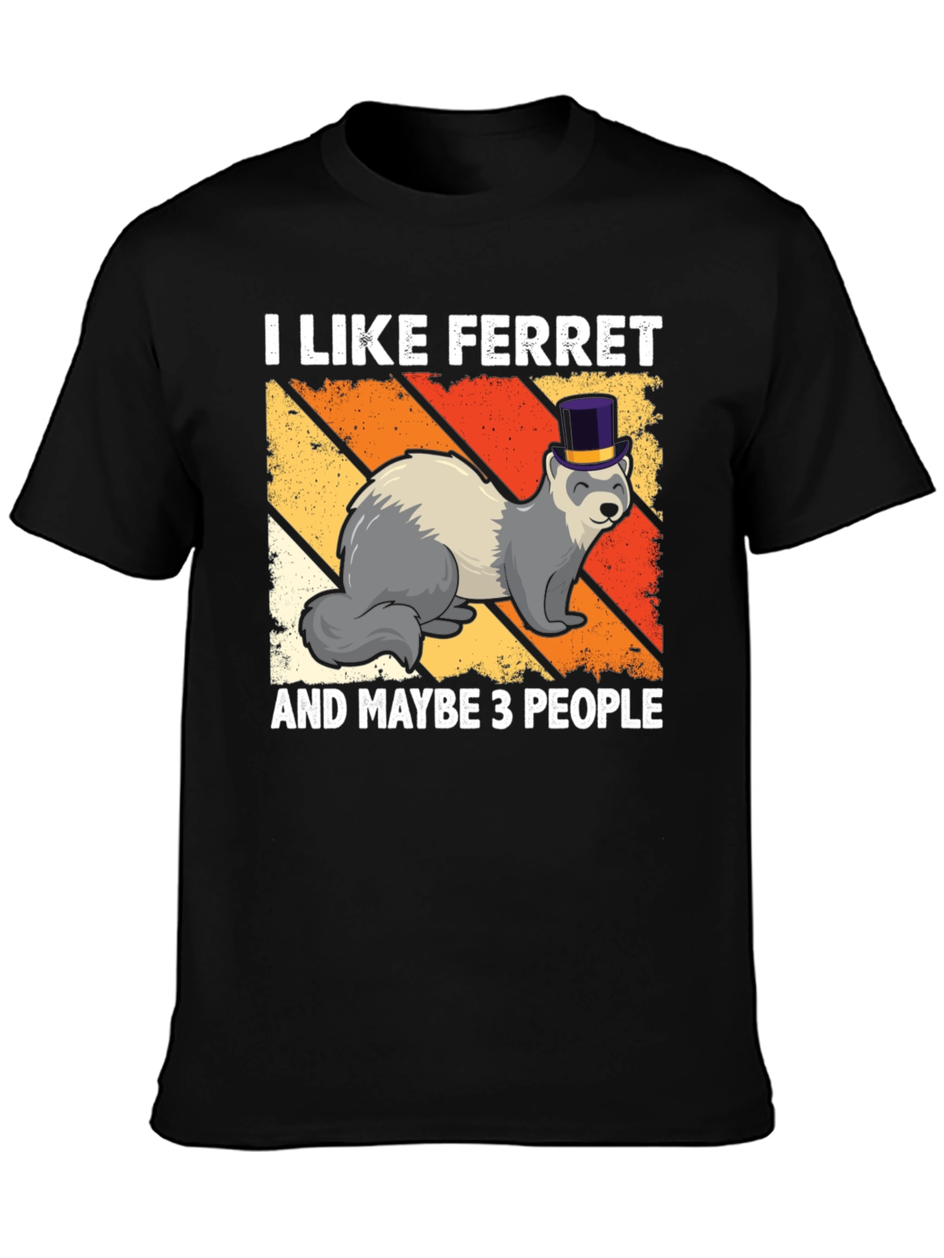 Black I Like Ferrets T-Shirt Funny Pet Lover Tee view 3