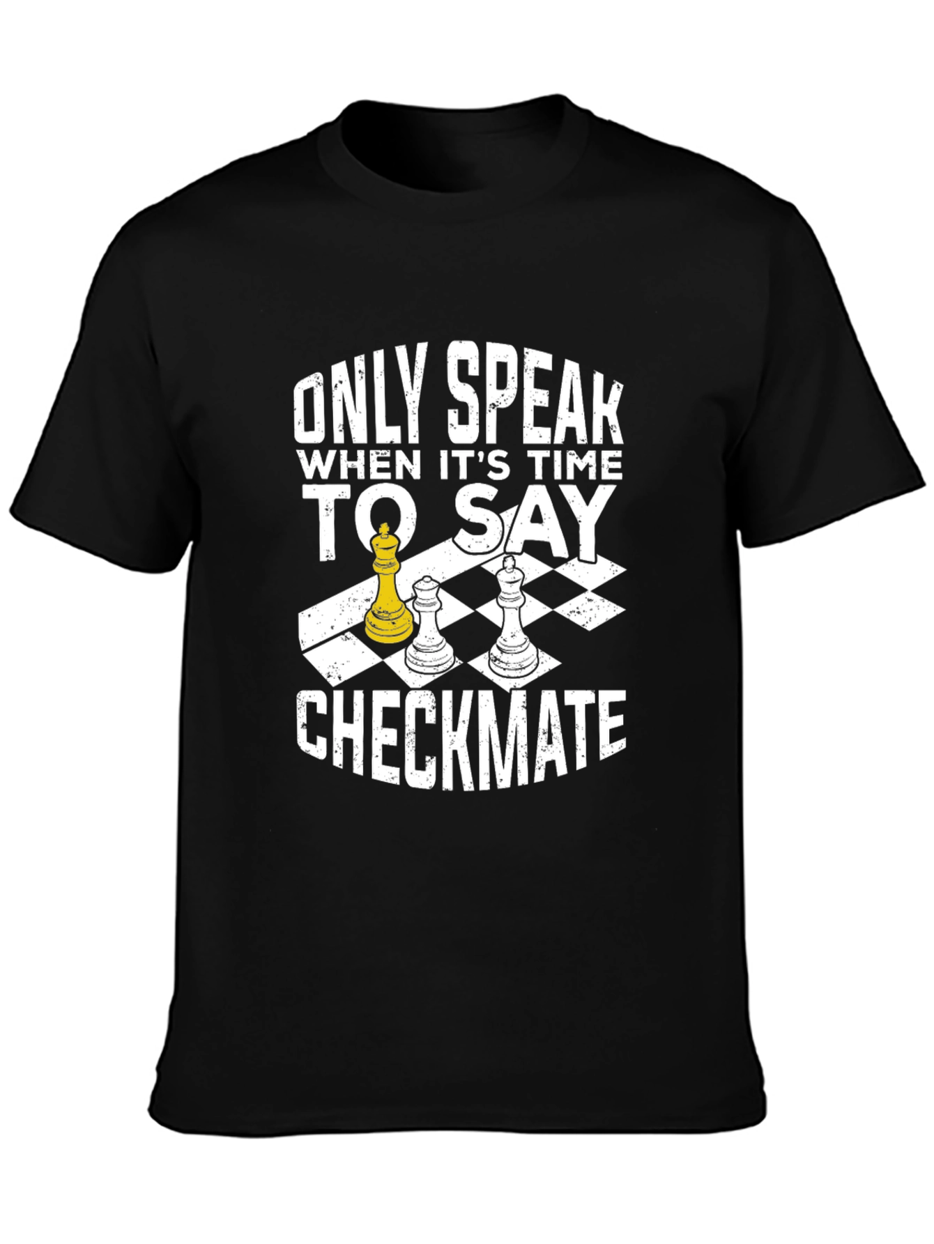 Black Chess Checkmate Graphic Tee - Strategy & Wit view 3