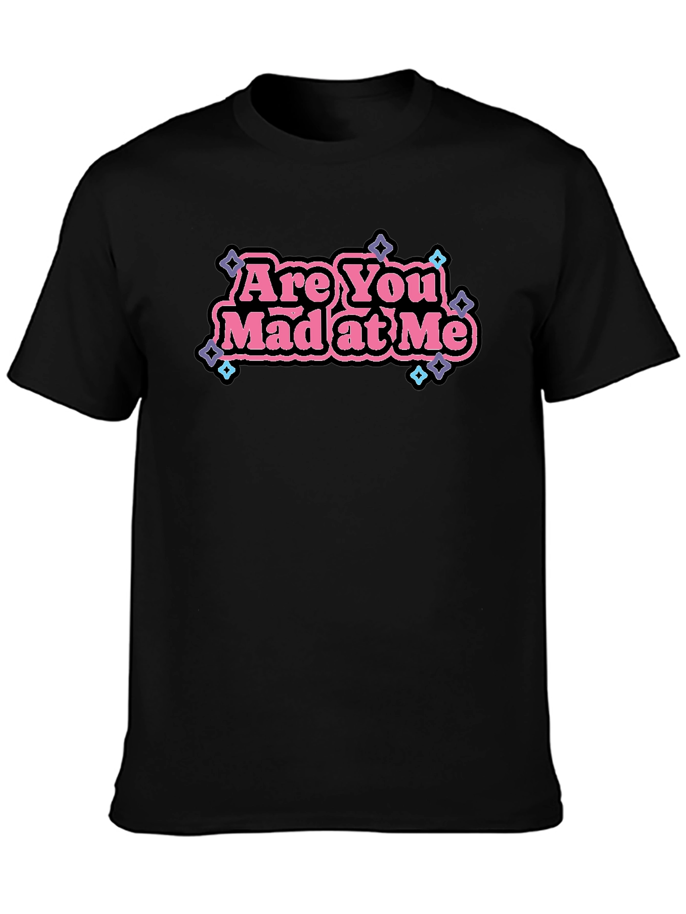 Black Are You Mad At Me Graphic Tee view 3