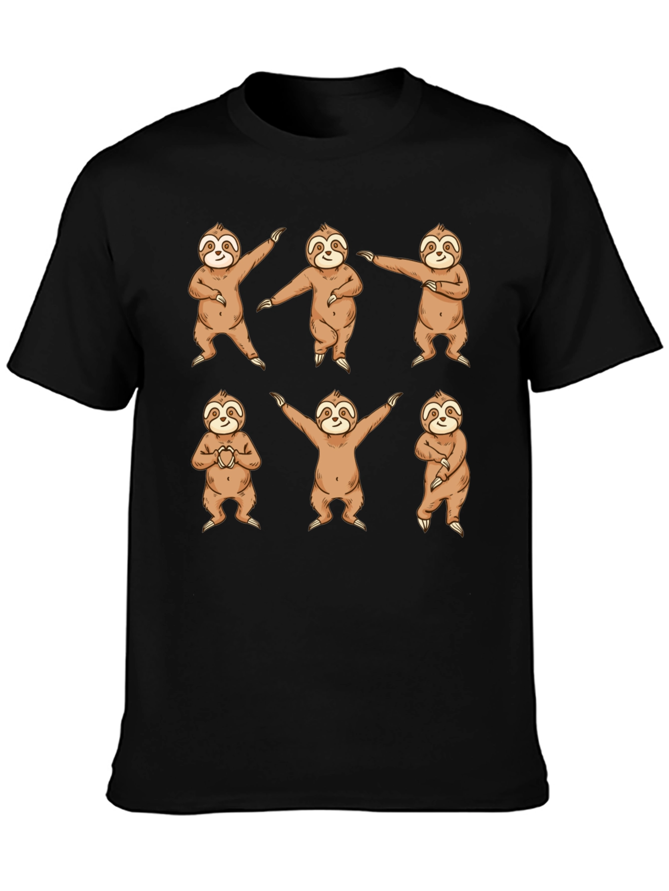 Black Dancing Sloth Graphic Tee - Fun & Comfy view 3