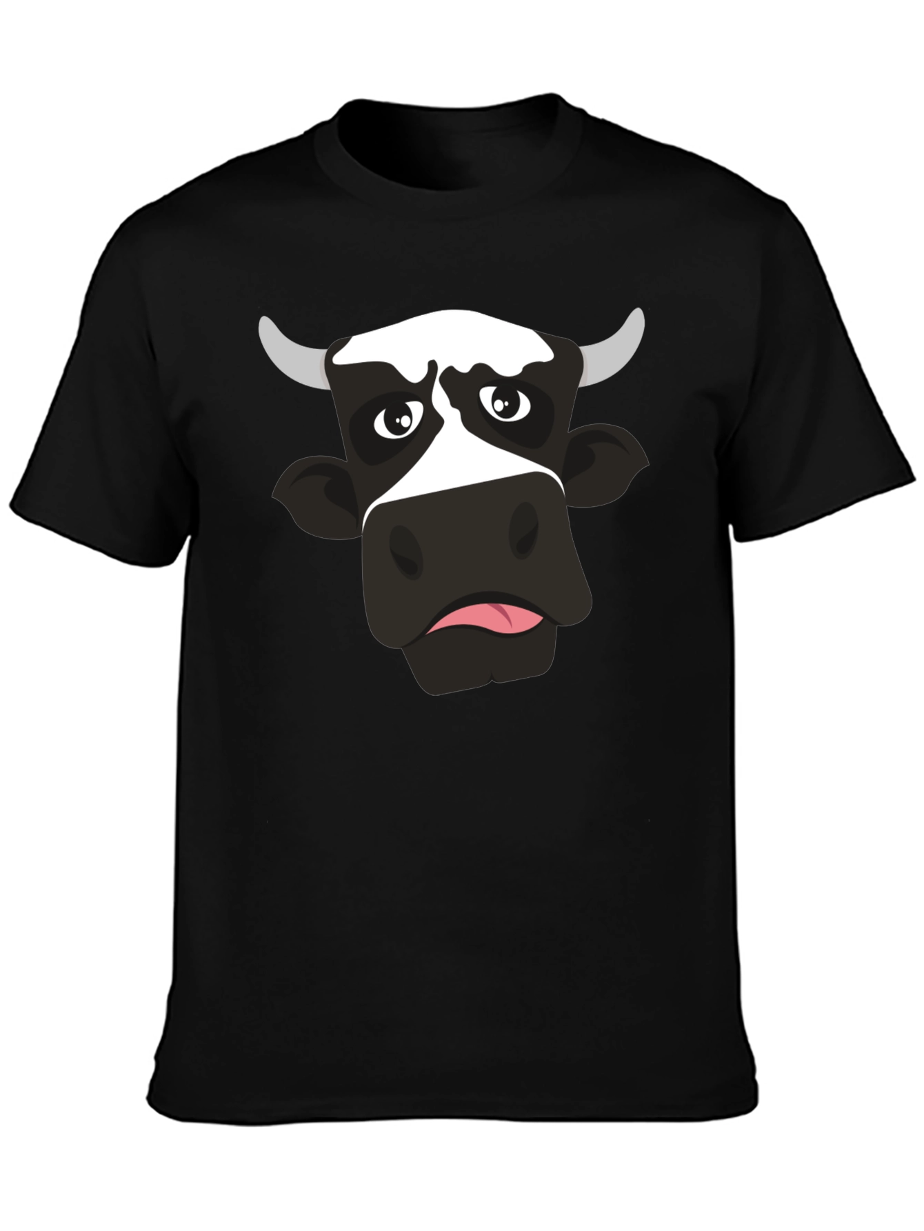 Funny Cow Graphic Print Black T-Shirt - 3