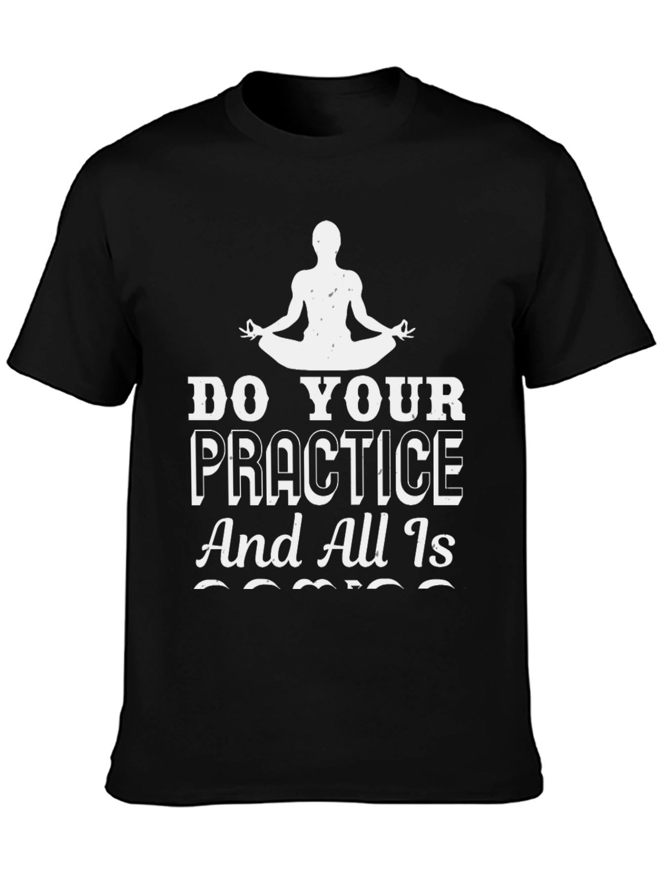 Black Yoga Practice T-Shirt - Zen and Mindfulness Tee view 3