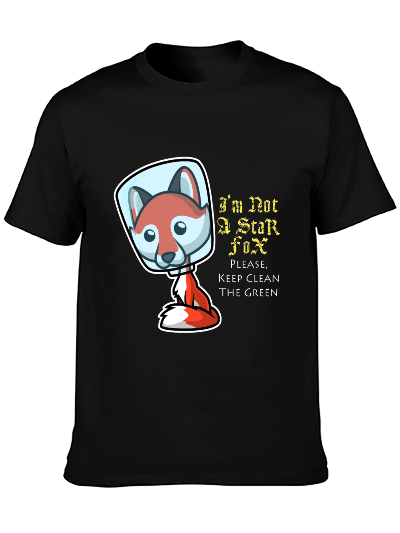 Black I'm Not A Star Fox T-Shirt view 3