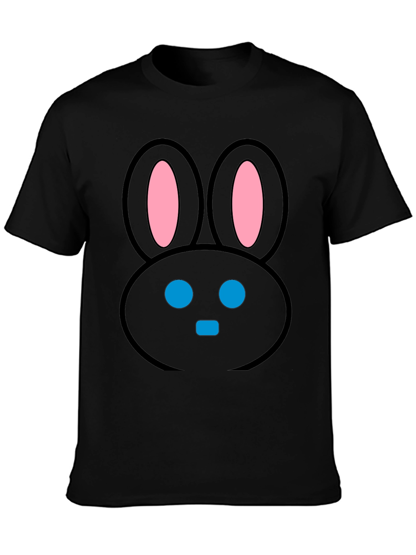 Black Black Bunny Face T-Shirt view 3
