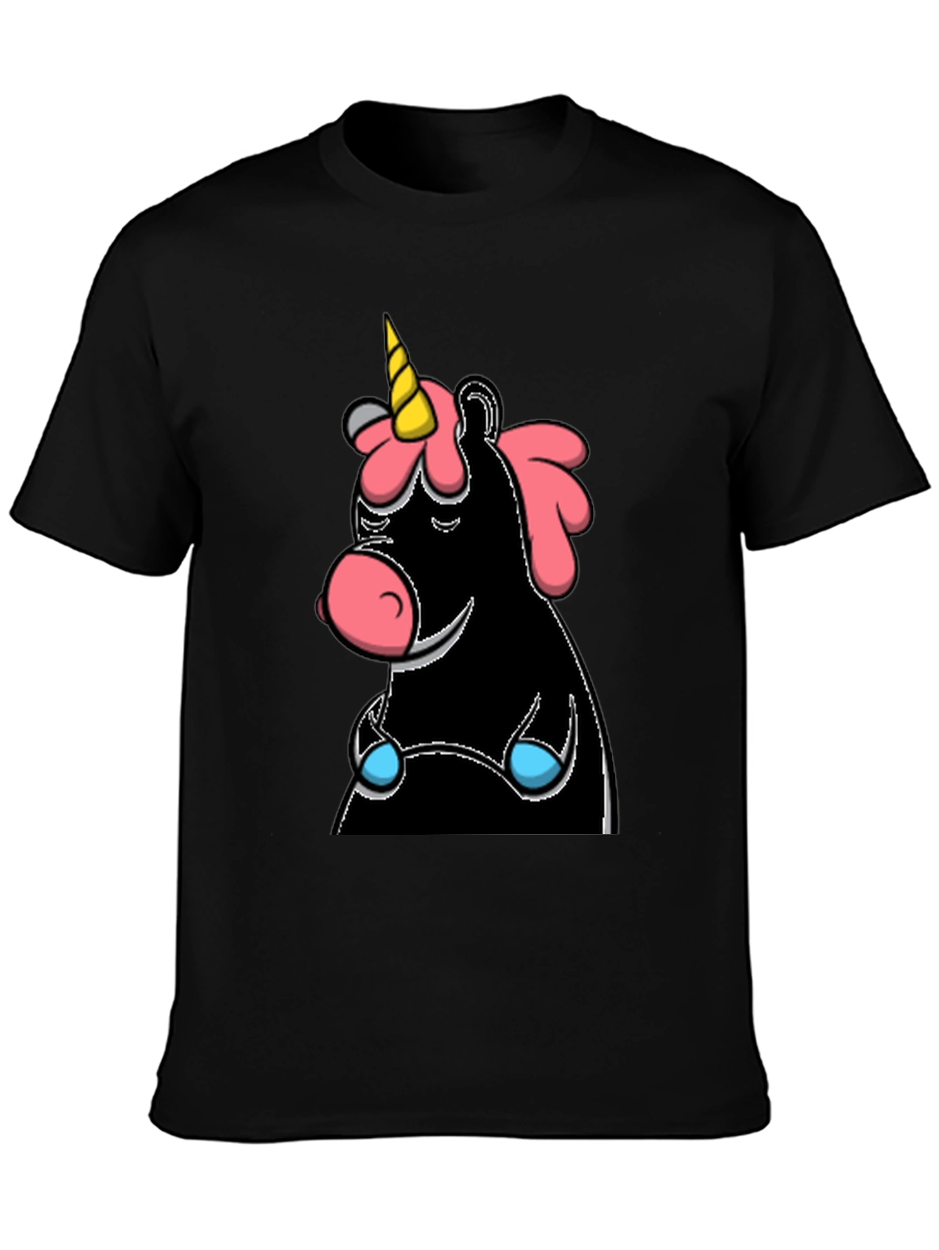 Black Unicorn Graphic T-Shirt - Black view 3