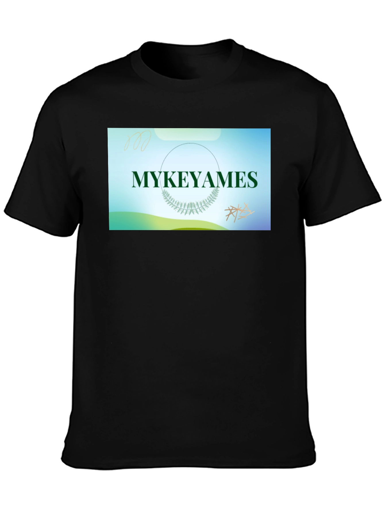 Black Mykeyames Graphic Tee - Trendy Casual Wear view 3