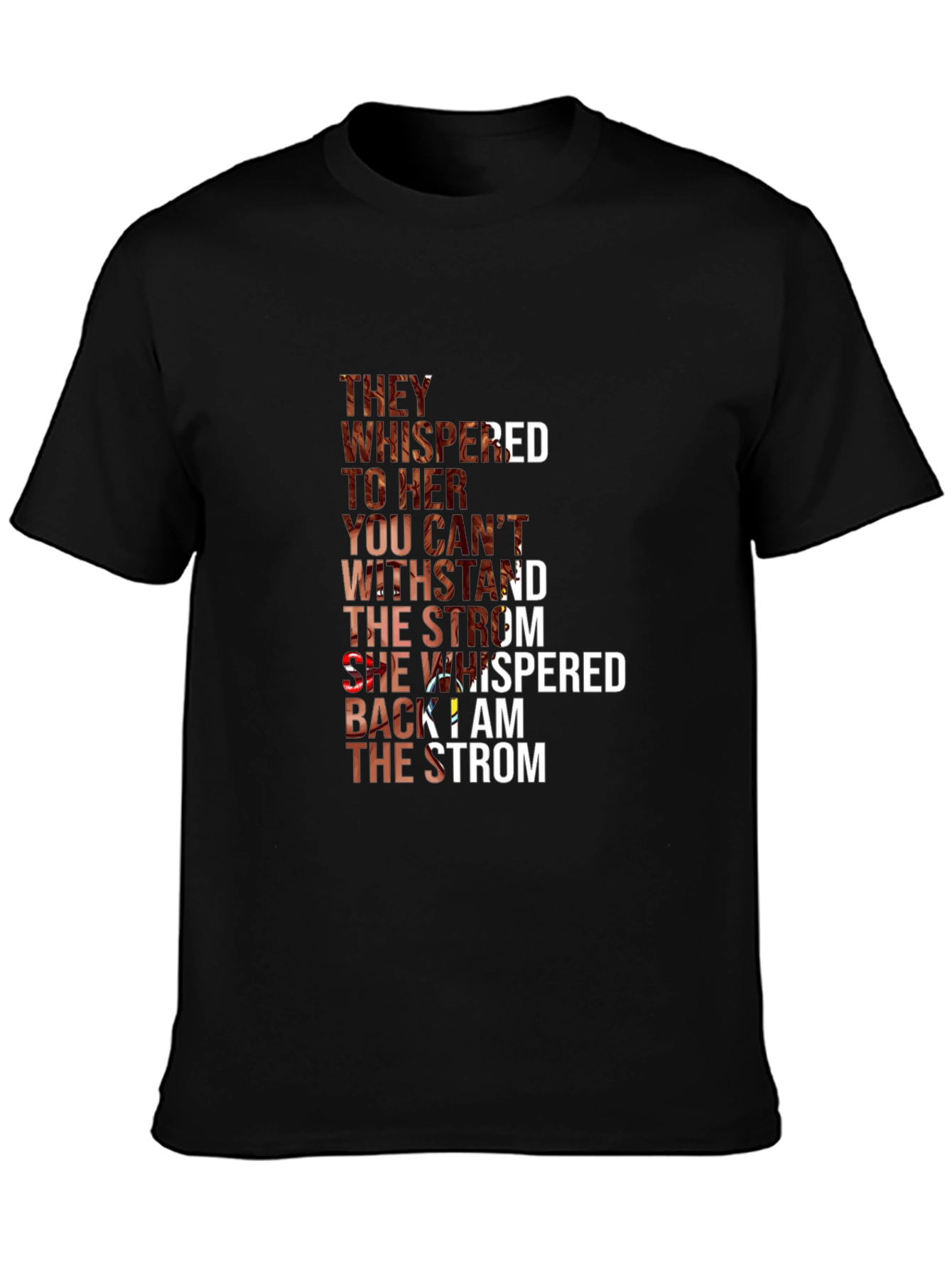Black Empowering 'I Am The Storm' Graphic Tee view 3