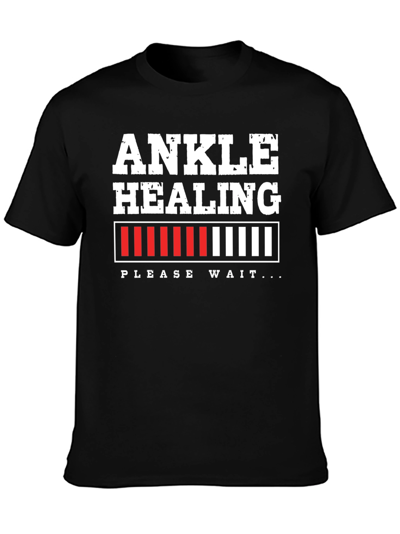Black Ankle Healing Loading T-Shirt view 3