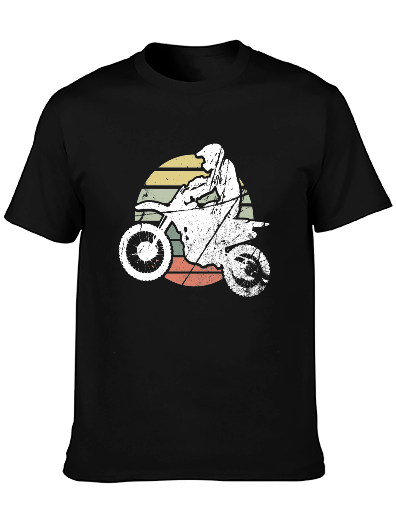 Black Retro Motorcycle T-Shirt - Black view 3