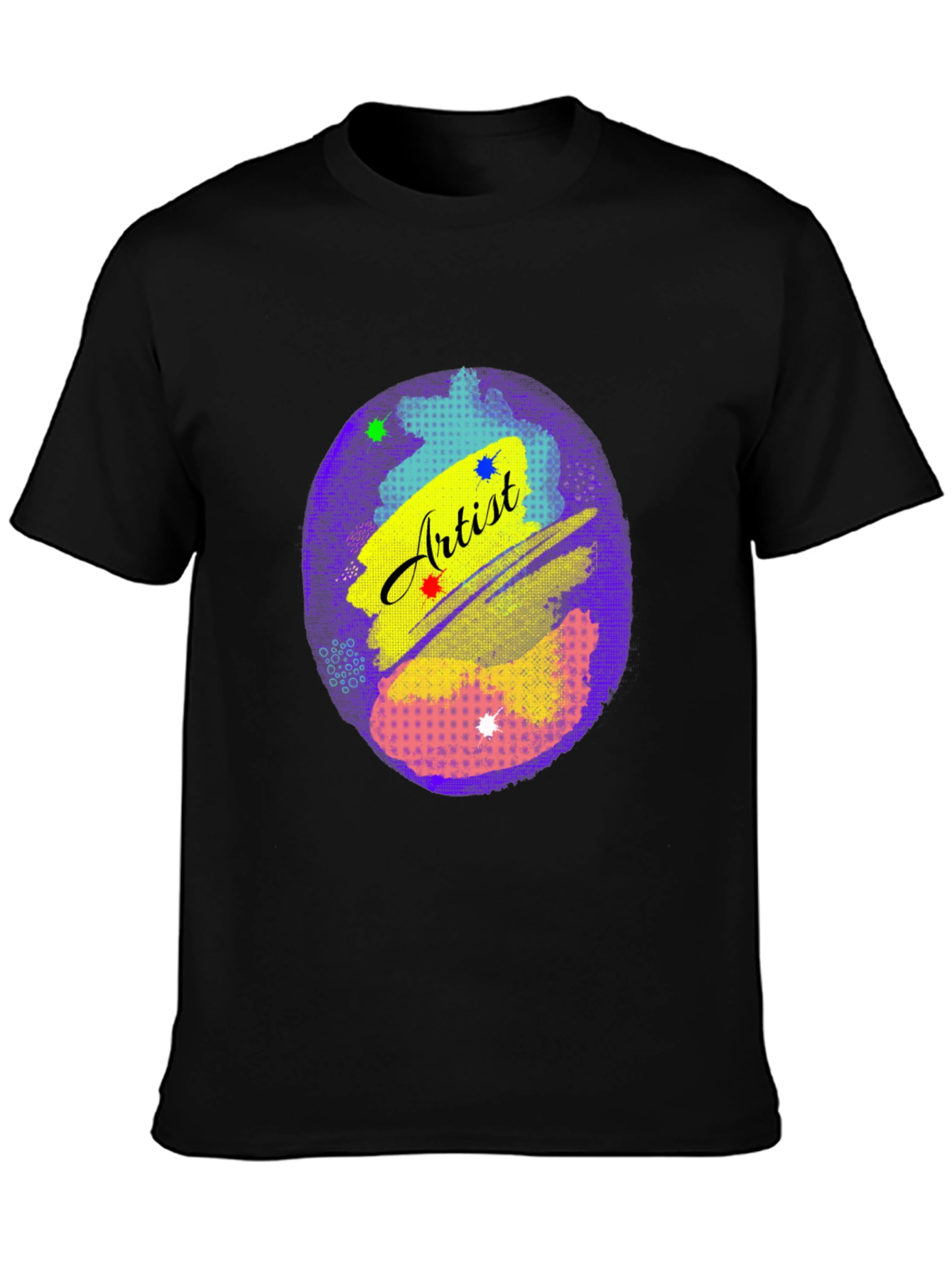 Black Artist Graphic Tee - Creative Expression Shirt view 3