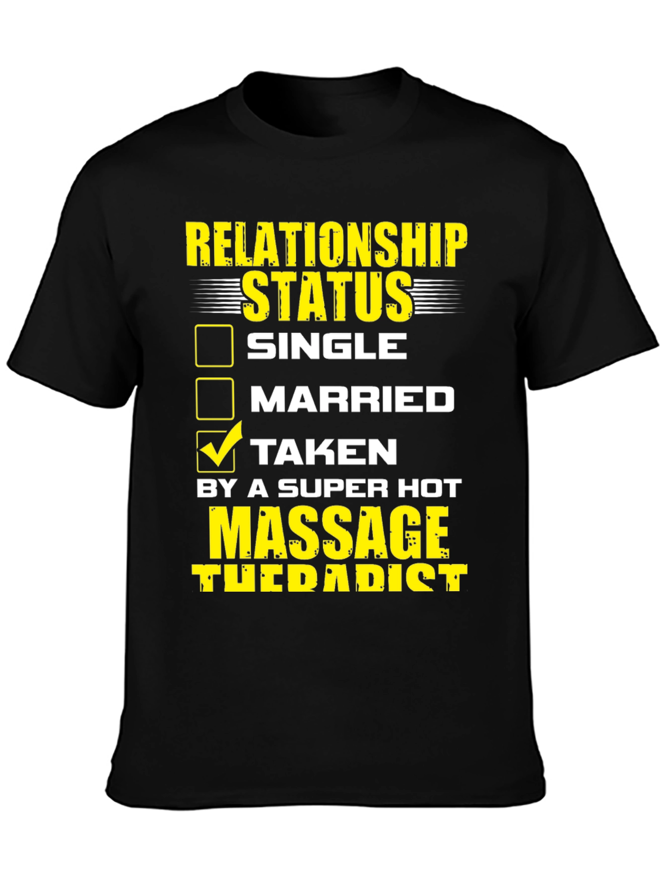 Black Taken by a Hot Massage Therapist T-Shirt view 3