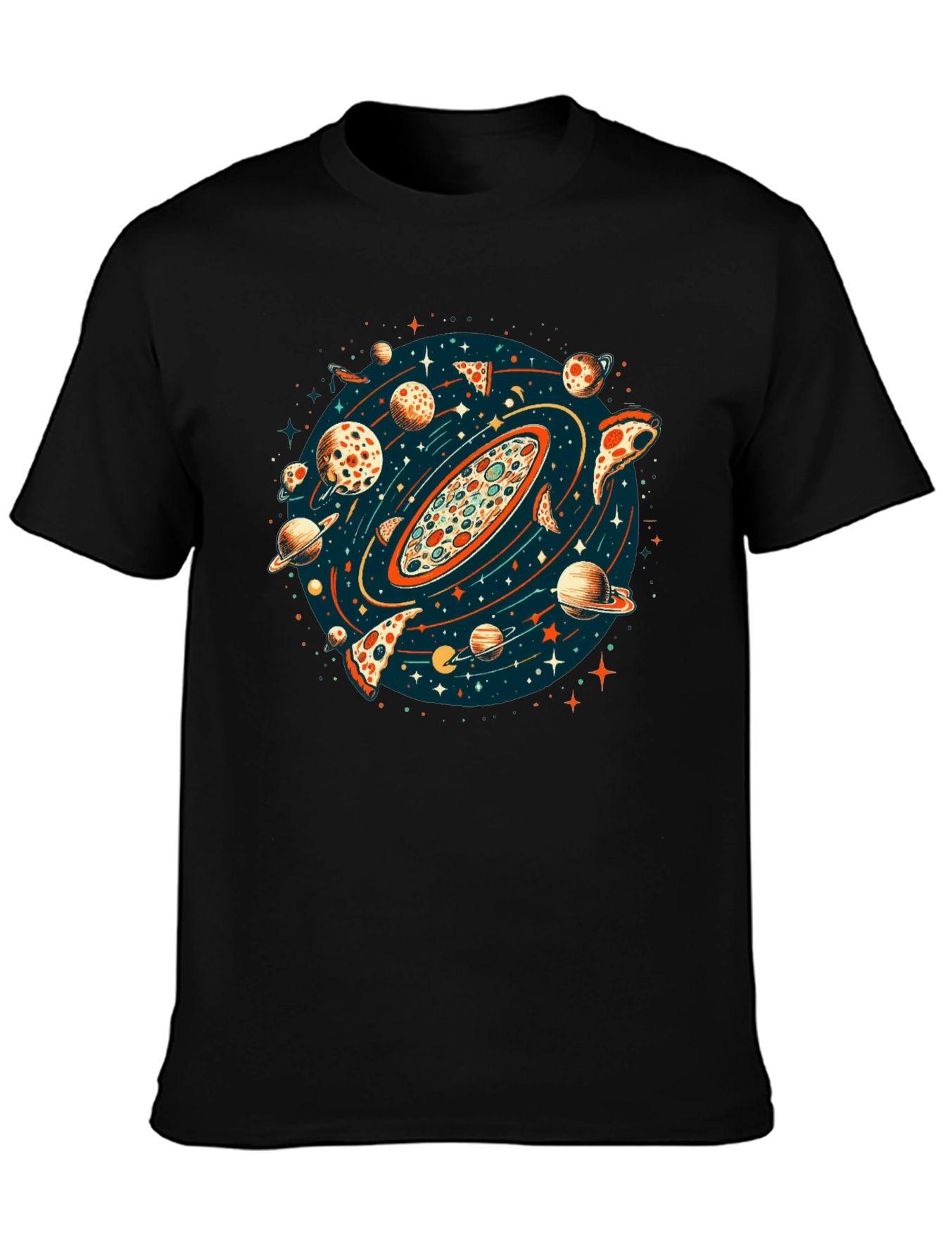 Black Pizza Planet Graphic T-Shirt - Unisex view 3
