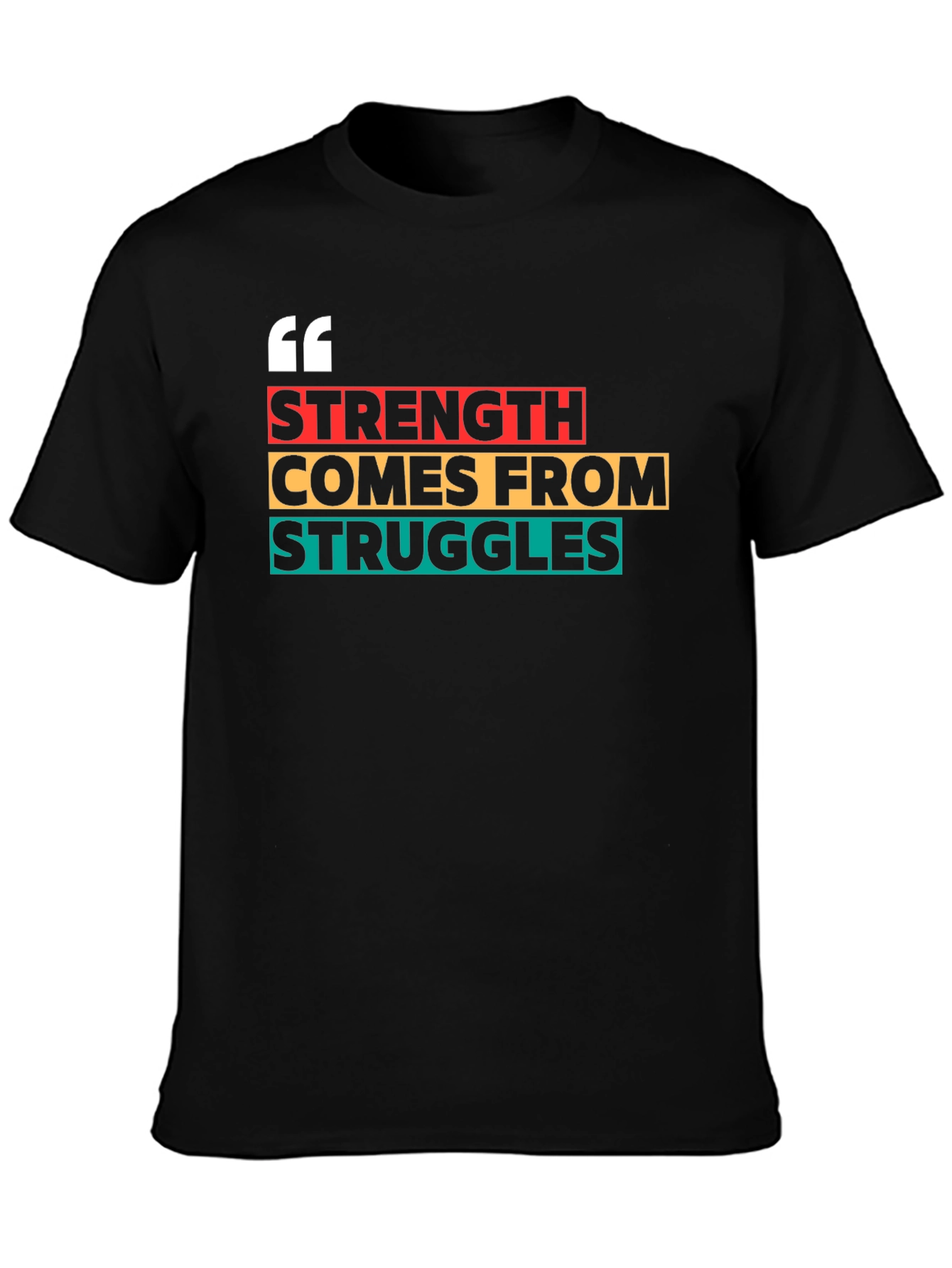 Black Strength from Struggles Graphic Tee view 3