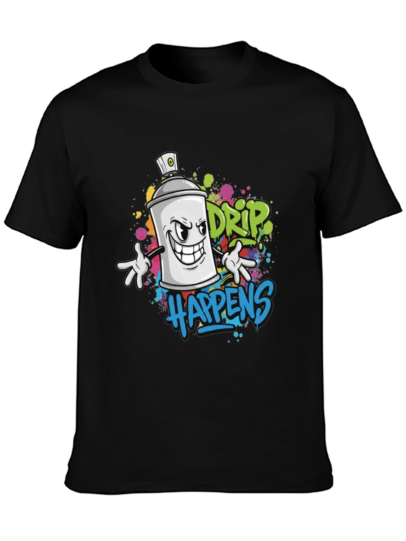 Drip Happens Graphic T-Shirt - Street Art Style - 3