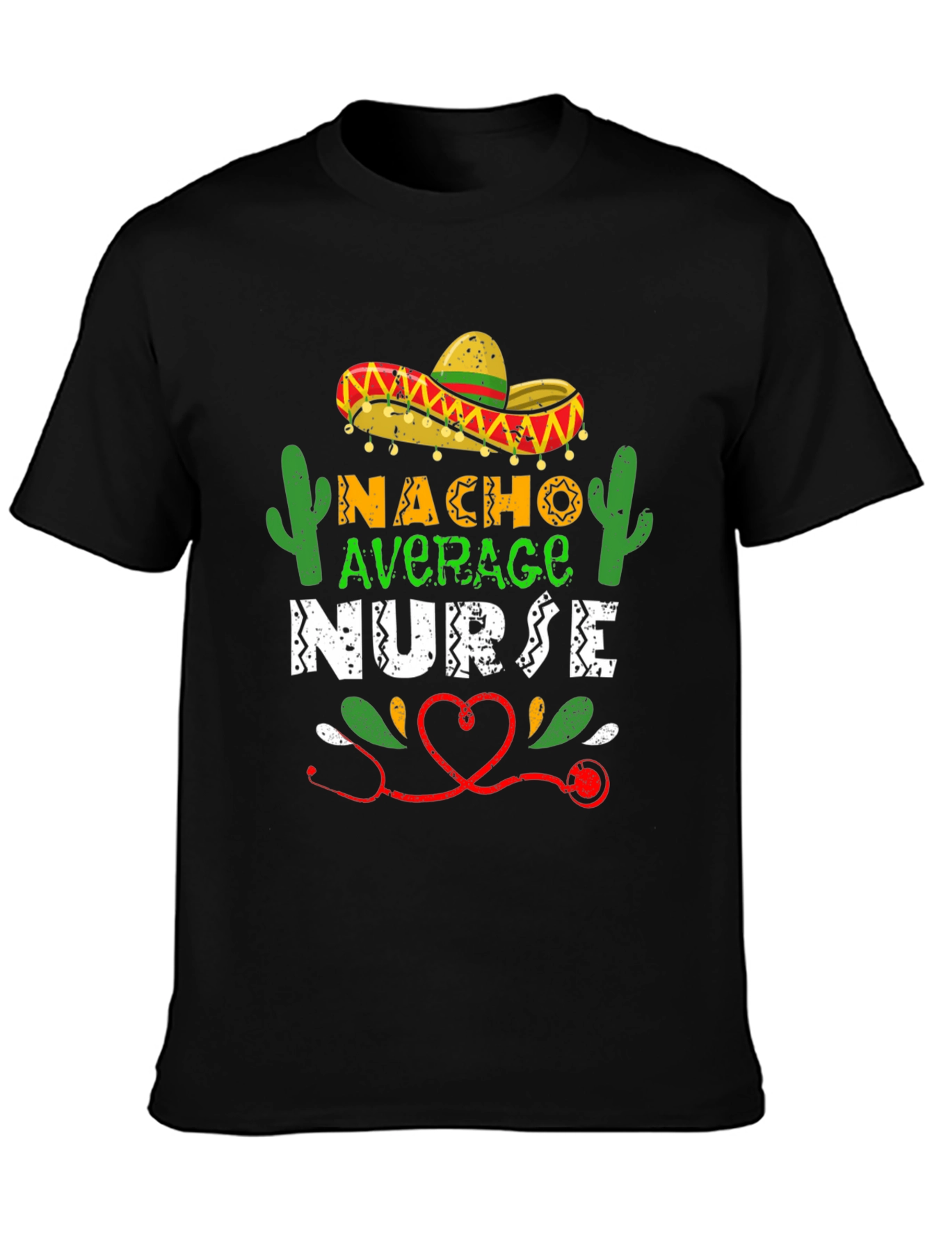 Black Nacho Average Nurse T-Shirt - Fun Medical Apparel view 3