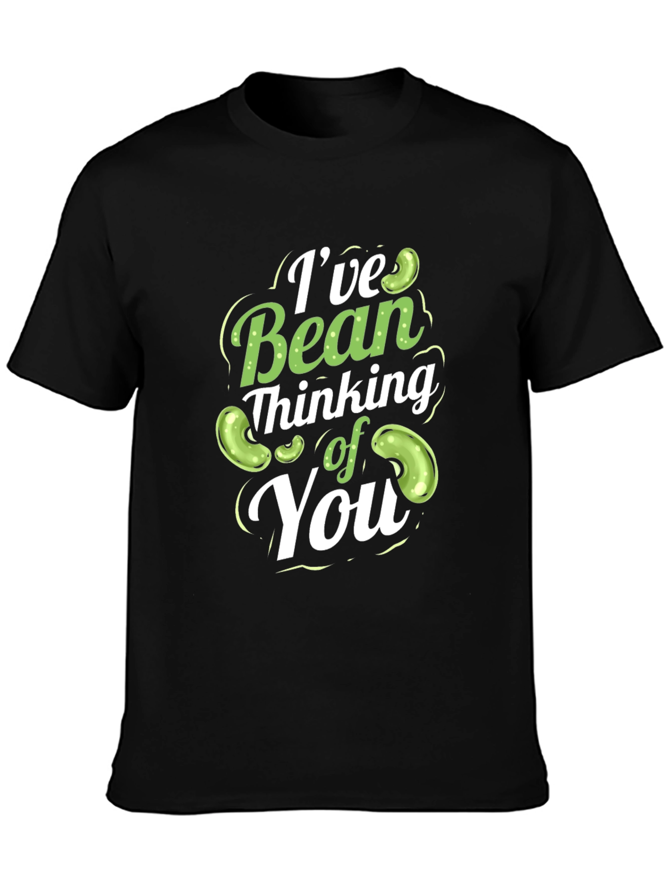 Black I've Bean Thinking of You T-Shirt Funny Pun Tee view 3