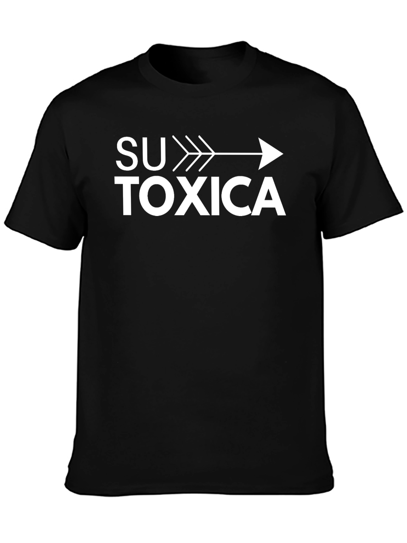 Black Su Toxica T-Shirt - Arrow Graphic Tee - Black Cotton view 3