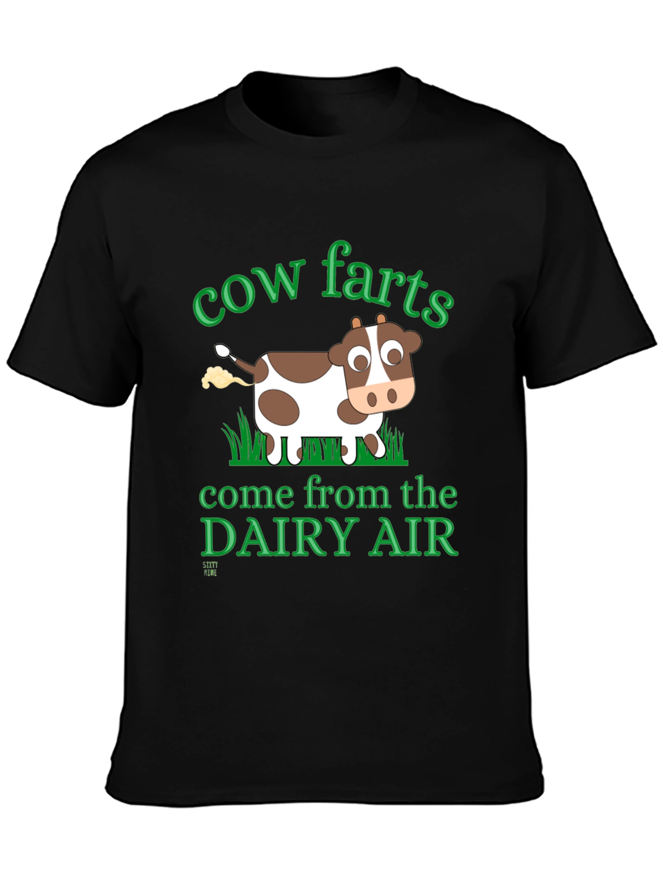 Black Cow Farts Dairy Air Graphic T-Shirt view 3