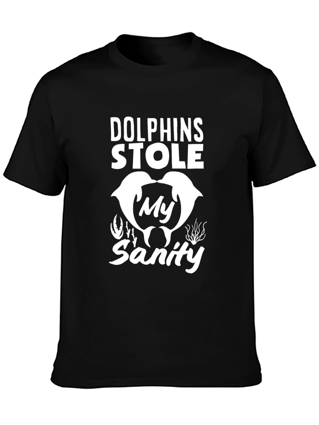 Black Dolphins Stole My Sanity Graphic Tee view 3