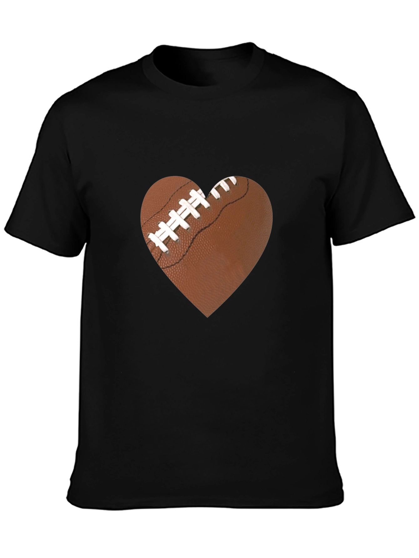 Black Football Heart Graphic Tee - Love the Game! view 3