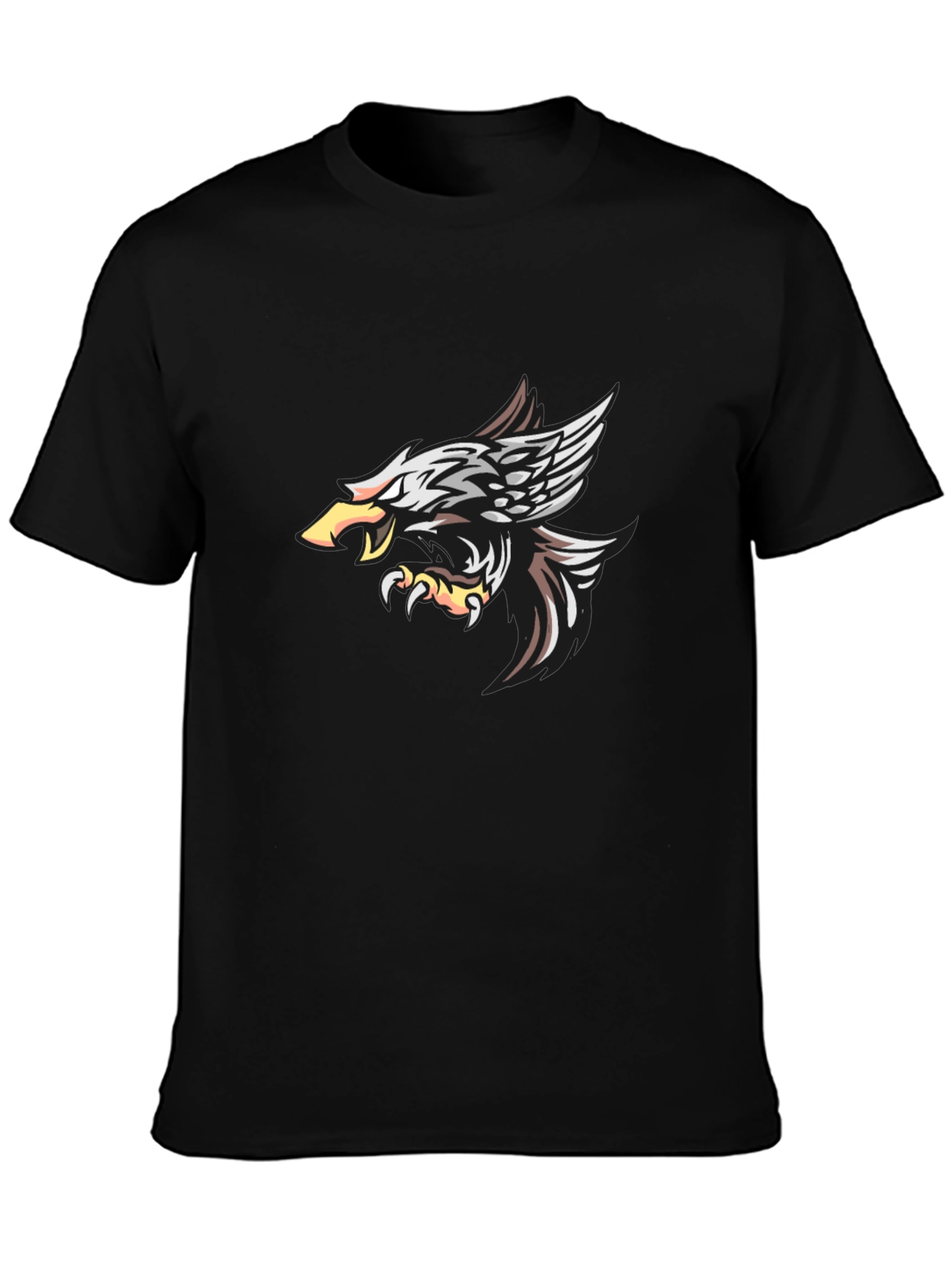 Black Men's Black Eagle Graphic T-Shirt view 3